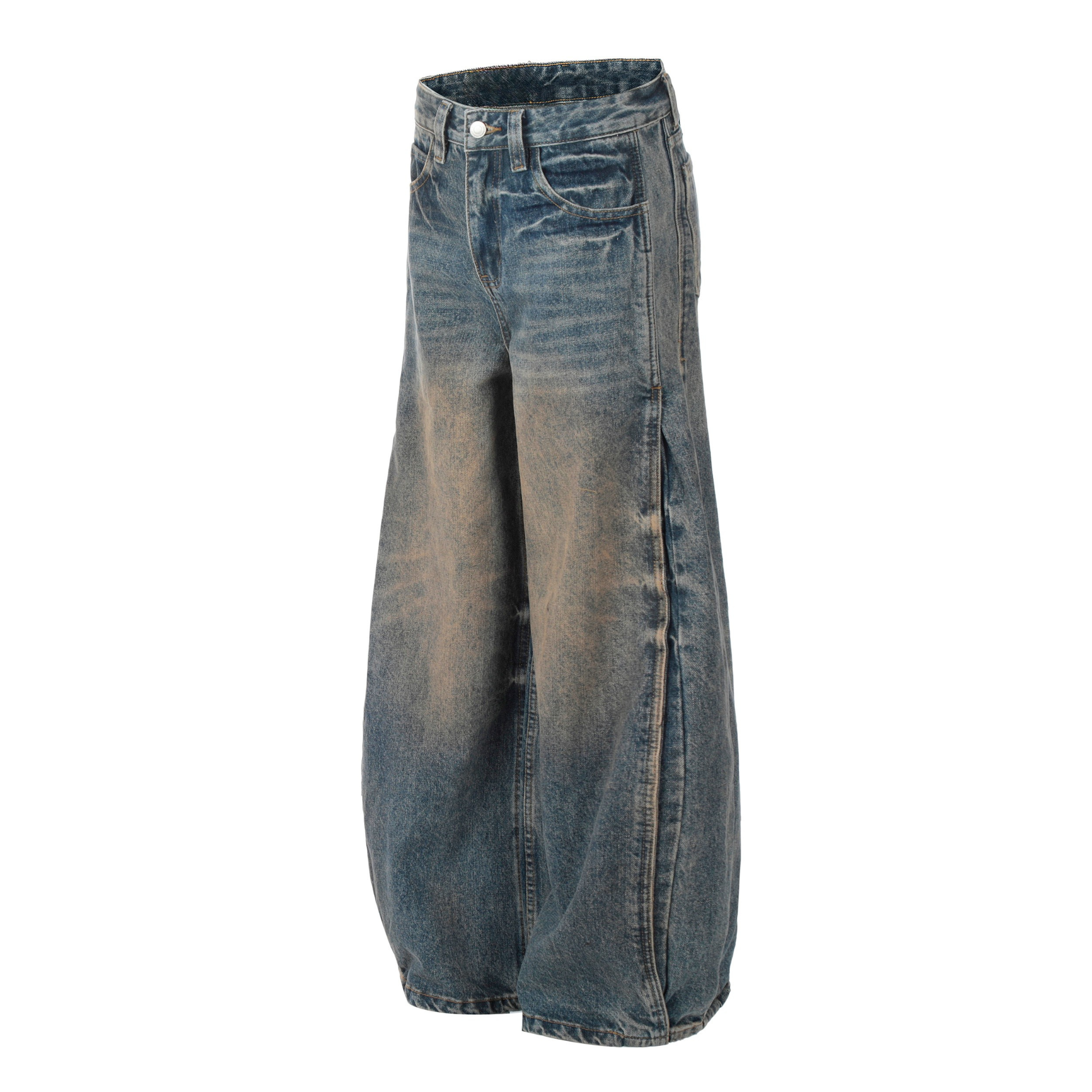 Omirad Sand-Washed Barrel Jeans | Wide Leg Vintage Denim