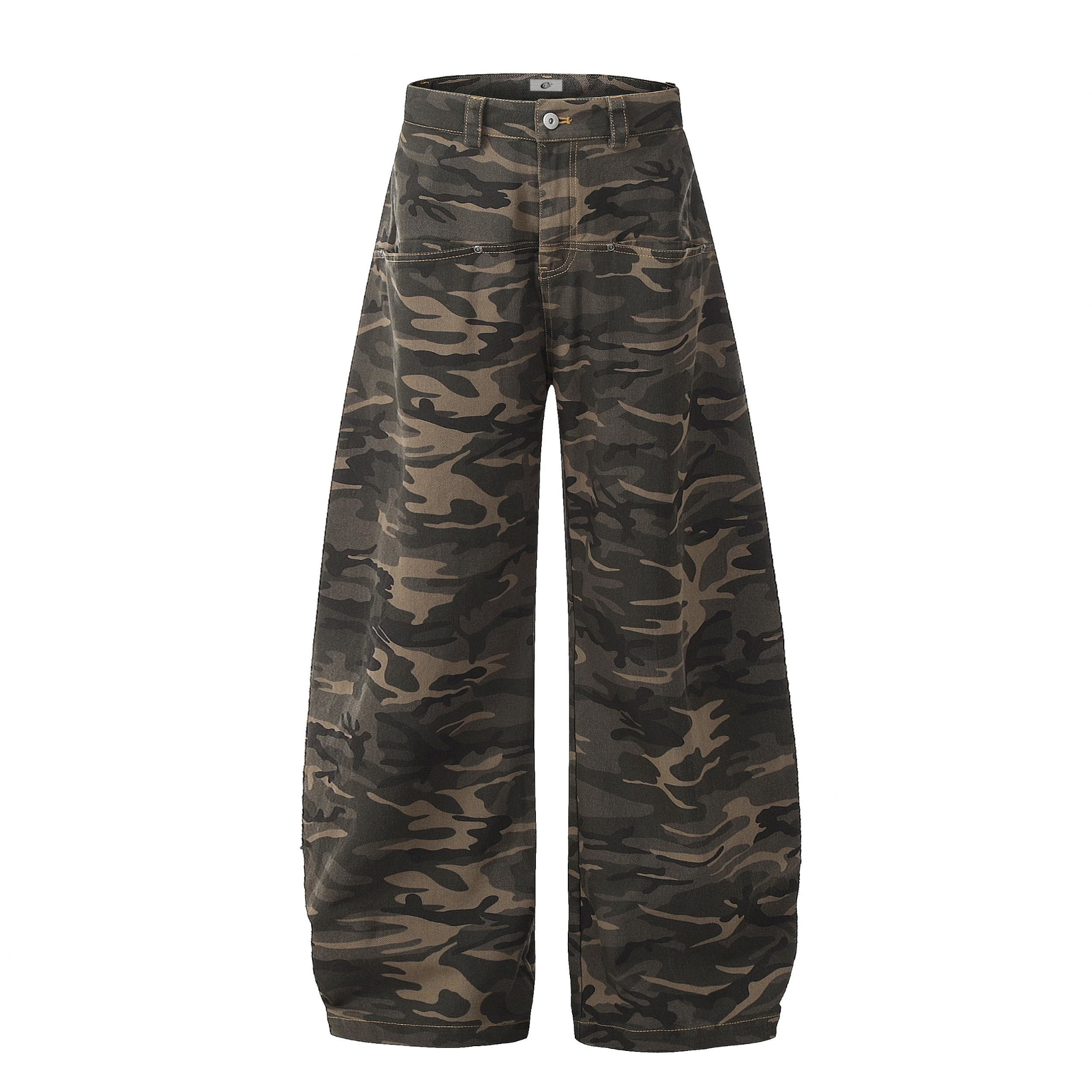 Omirad Camouflage Balloon Wide-Leg Jeans | Streetwear