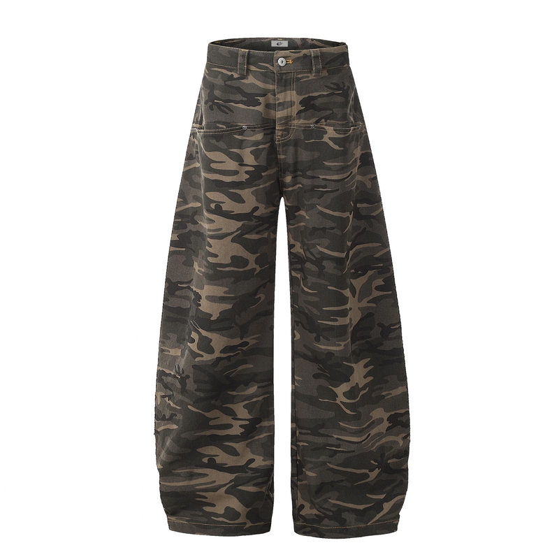 Omirad Camouflage Balloon Wide-Leg Jeans | Streetwear