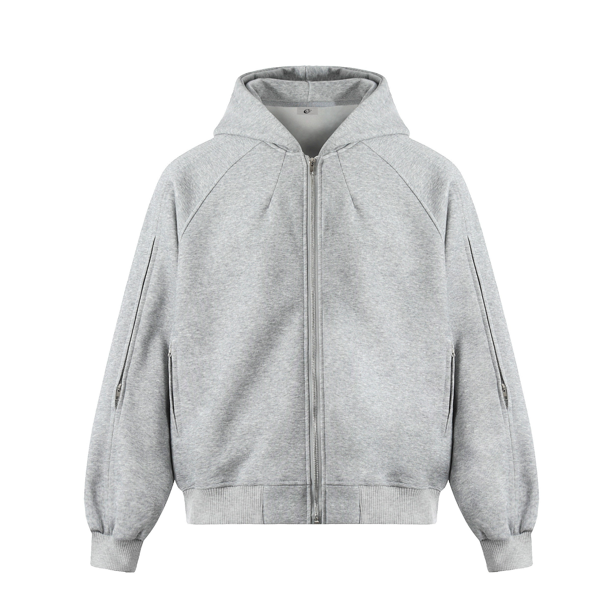 Sculpted Seam Zip-Up Hoodie Jacket | Structured Street Style