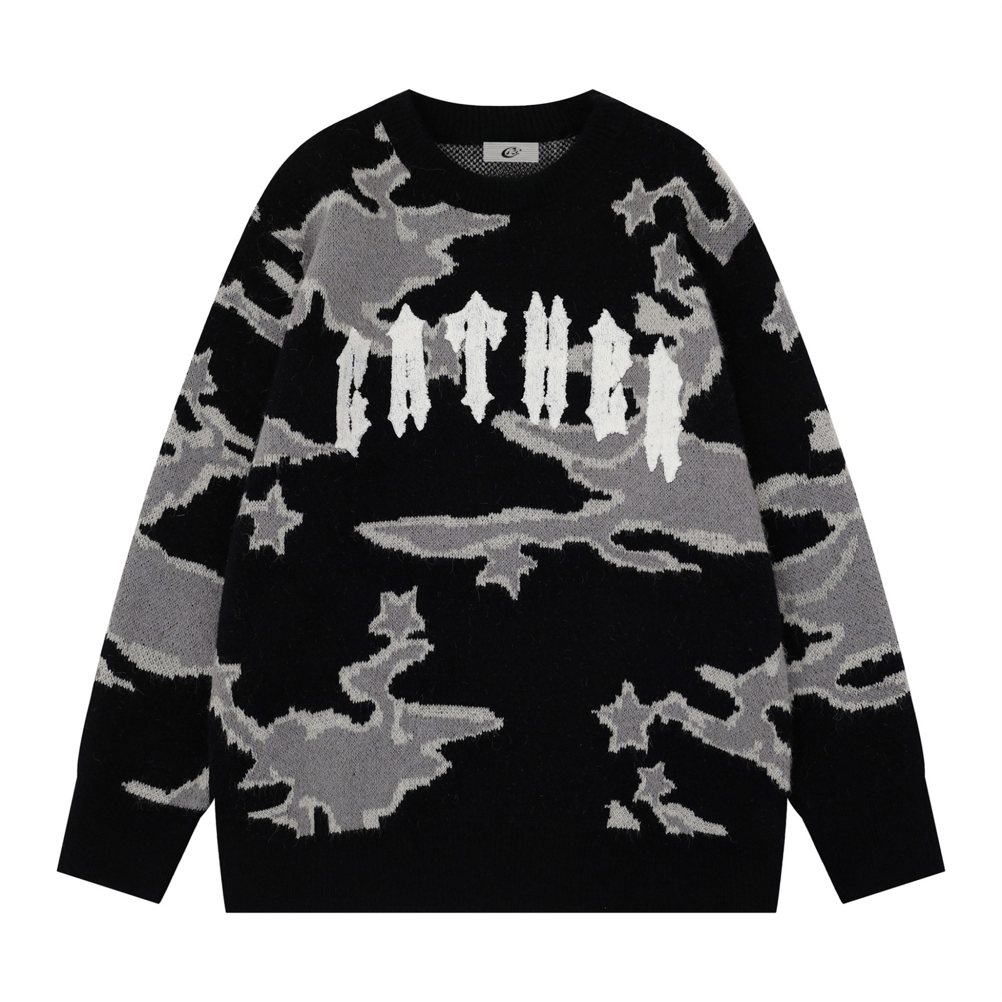 Omirad Camo Knit Sweater | Gothic Streetwear Pullover