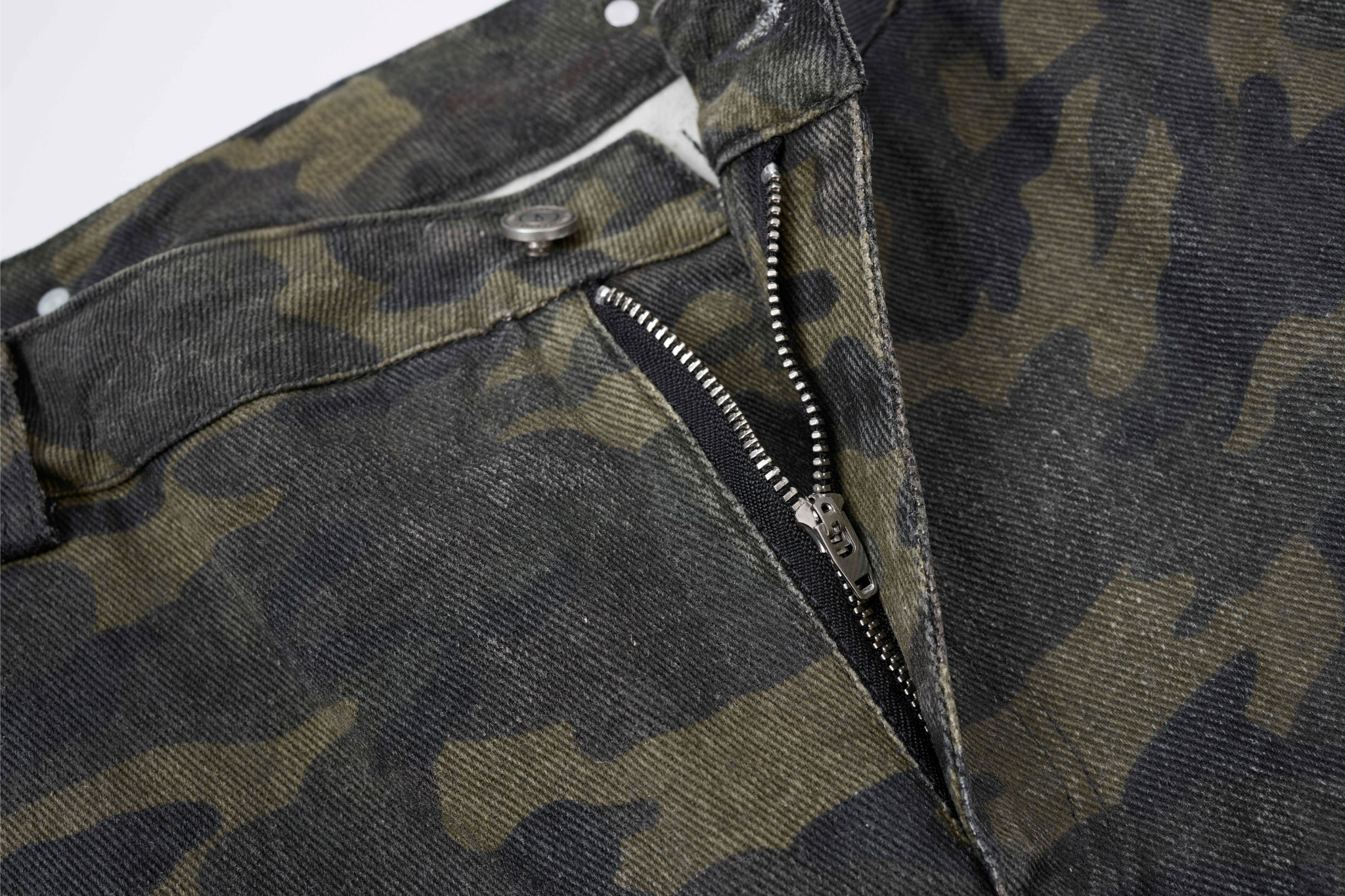 Omirad Camo Wide-Leg Cargo Pants with Studded Belt Detail