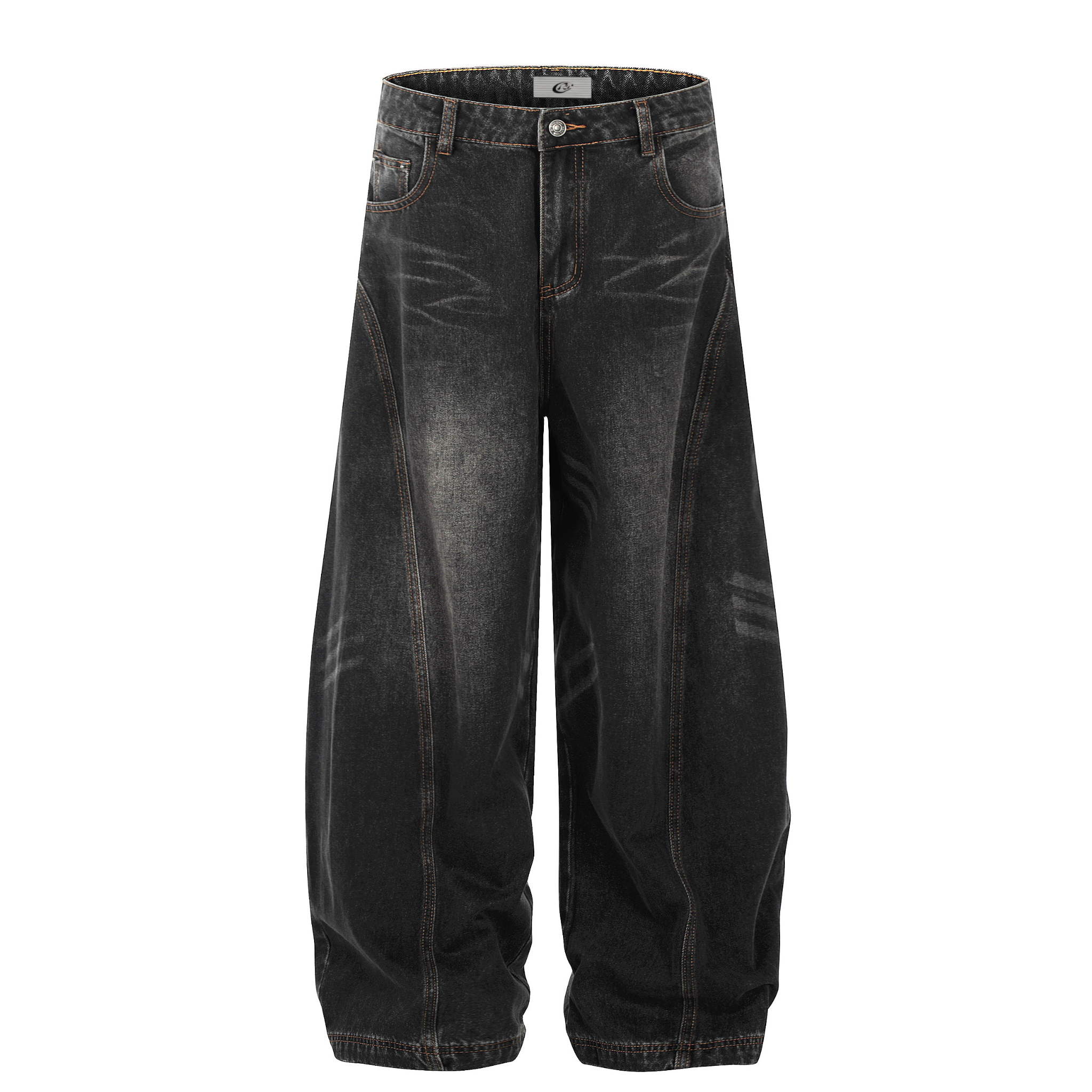 Omirad Vintage Wash Balloon Denim Jeans | Wide Leg Streetwear