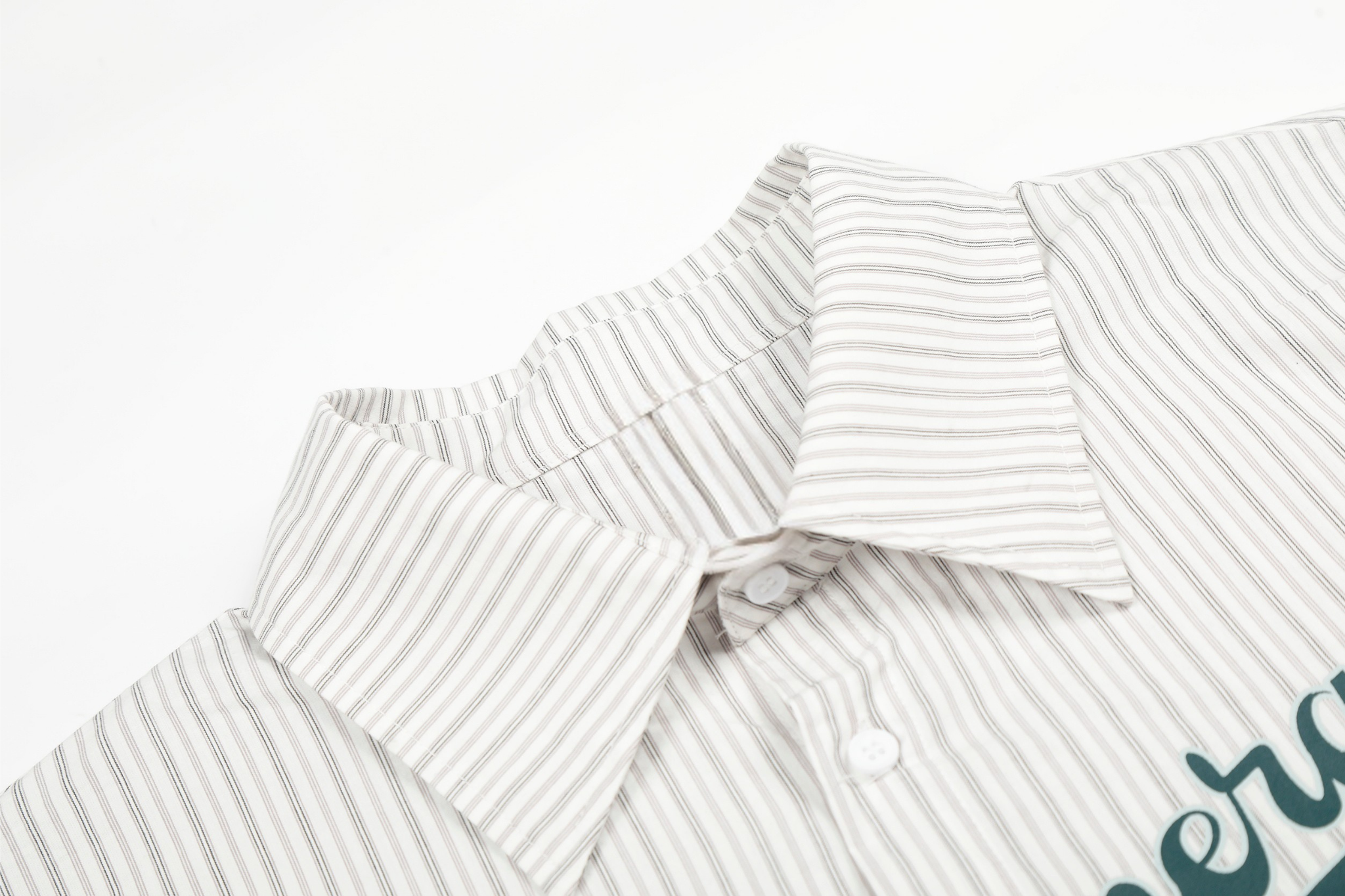 Men's Striped Logo Button-Up Shirt | Vintage Streetwear