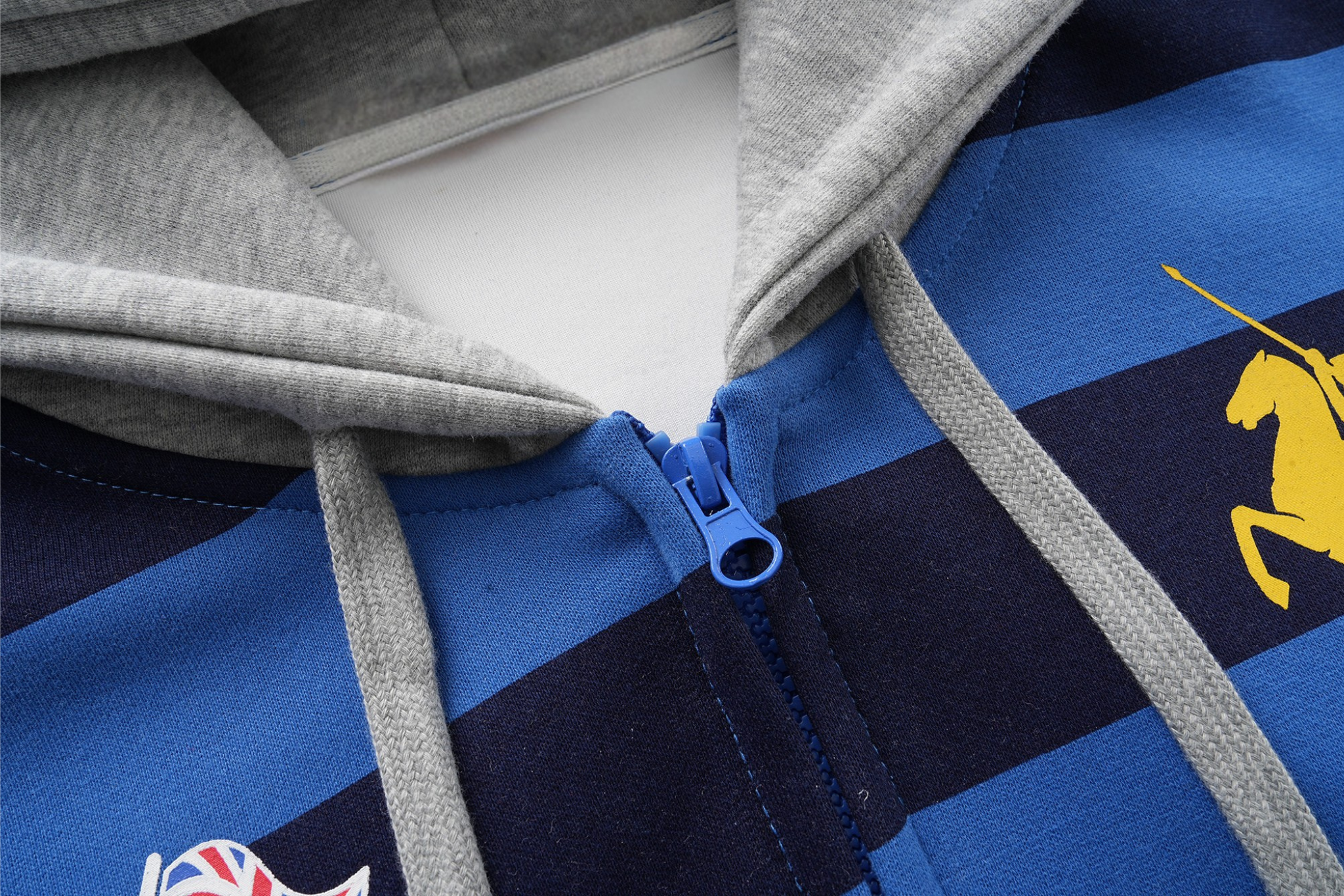 ArtMershier Striped Zip-Up Hoodie | Streetwear Logo Hoodie
