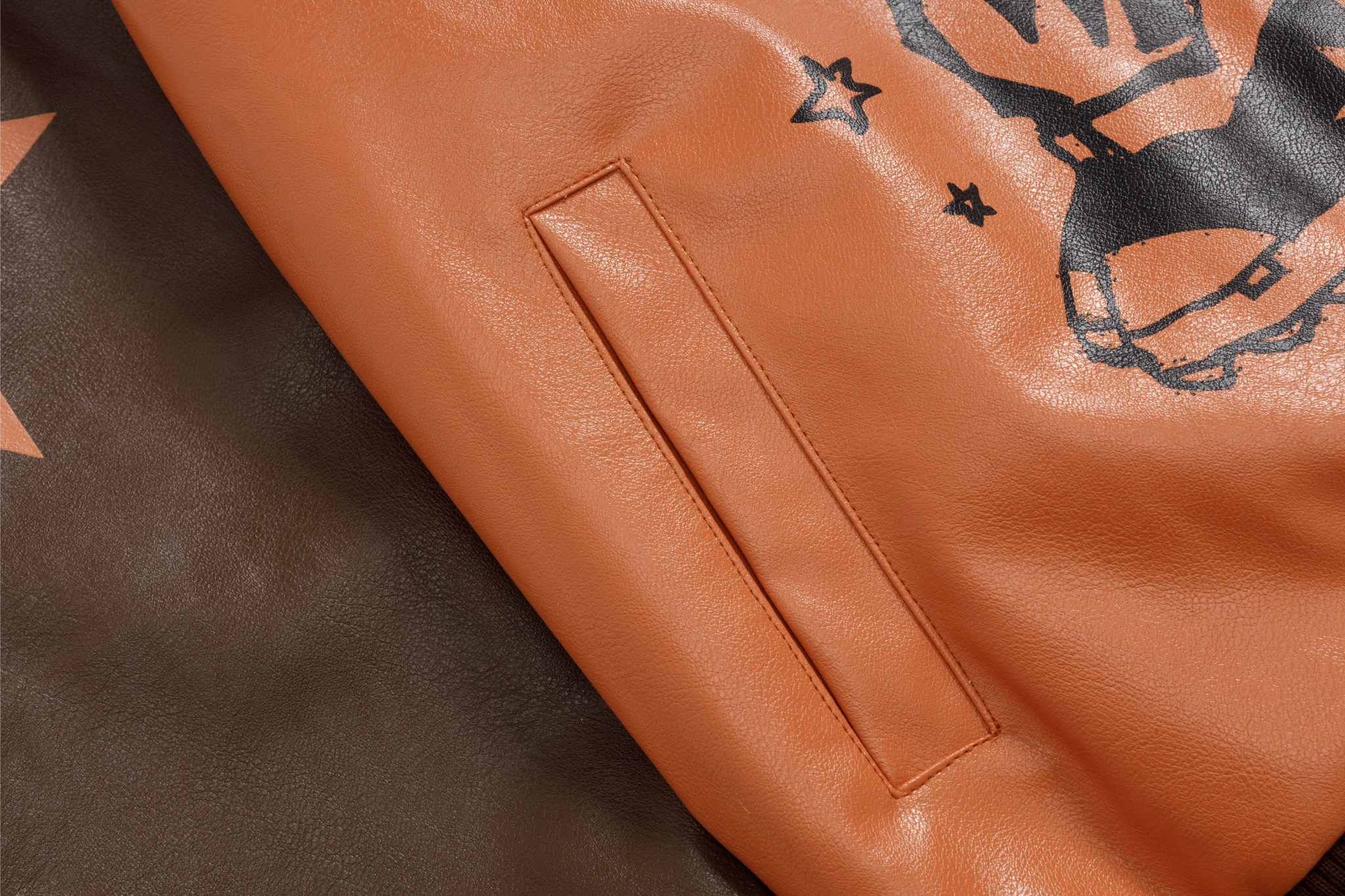 Anime Graphic PU Leather Varsity Bomber Jacket | Y2K Streetwear