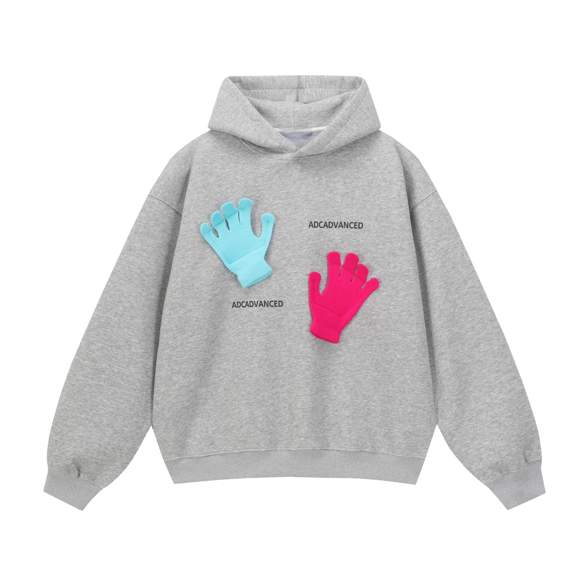 3D Glove Patch Hoodie | Oversized Streetwear Sweatshirt
