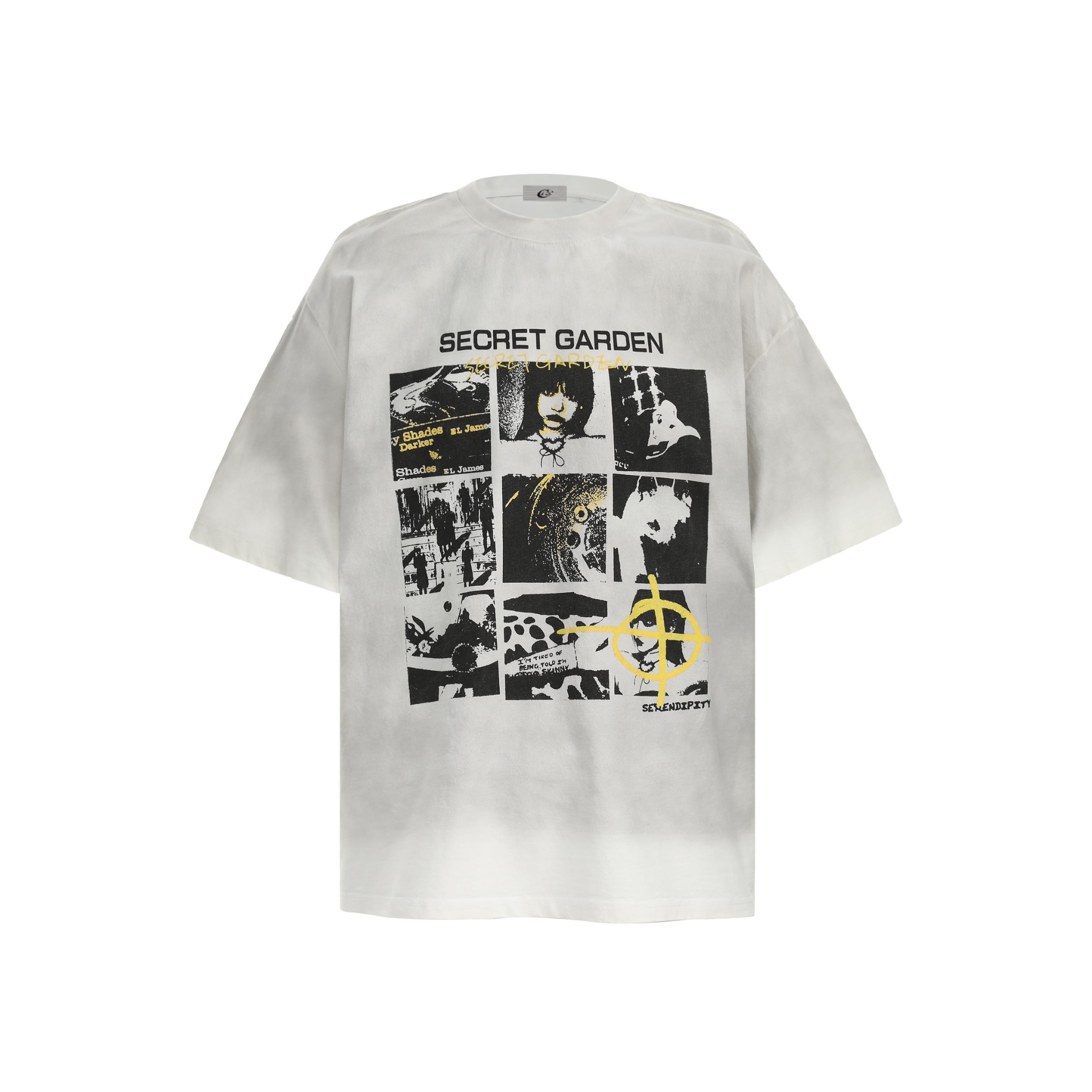 Secret Garden Graphic Panel Oversized T-Shirt | Streetwear Tee