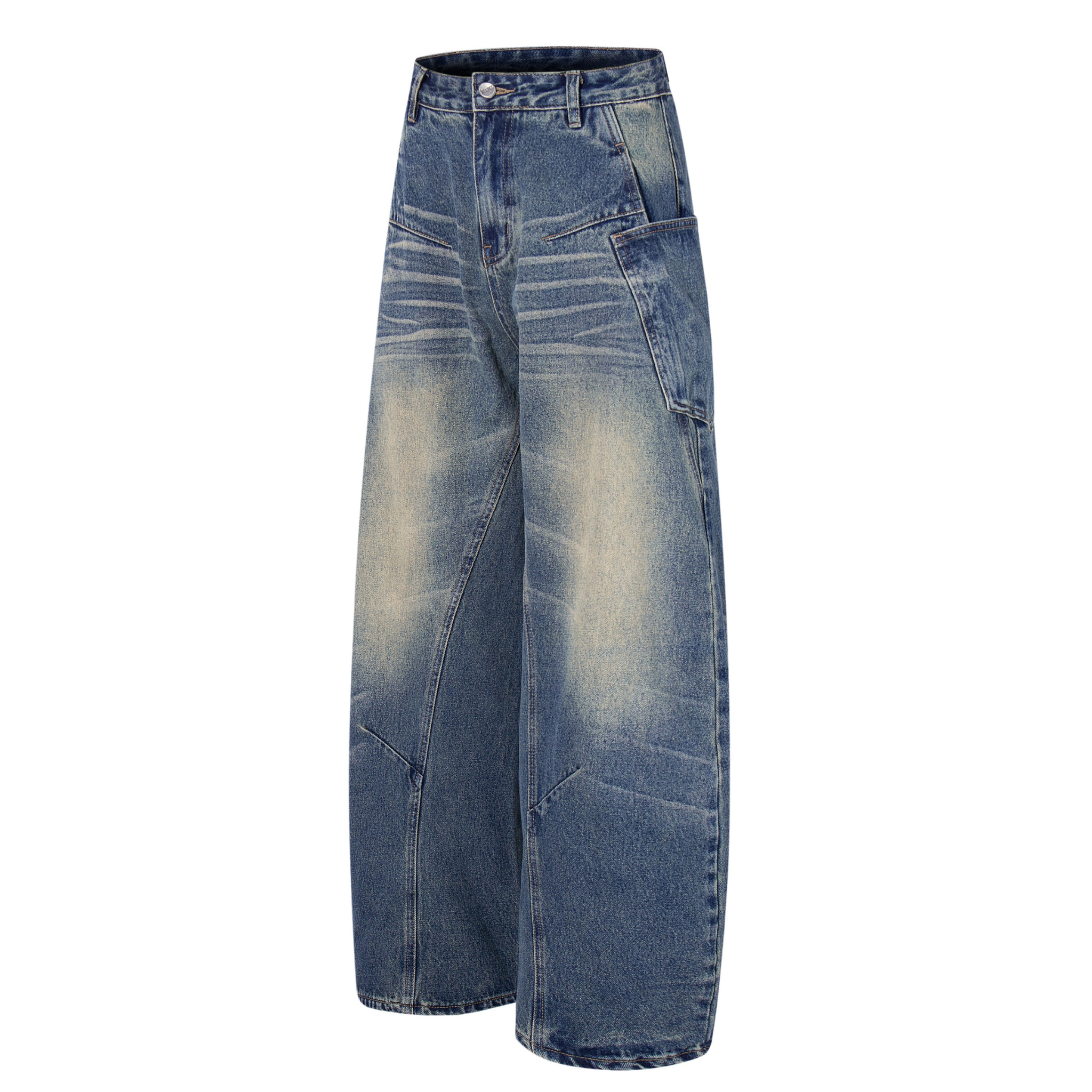 Omirad Vintage Whisker Wide-Leg Jeans | Streetwear Denim