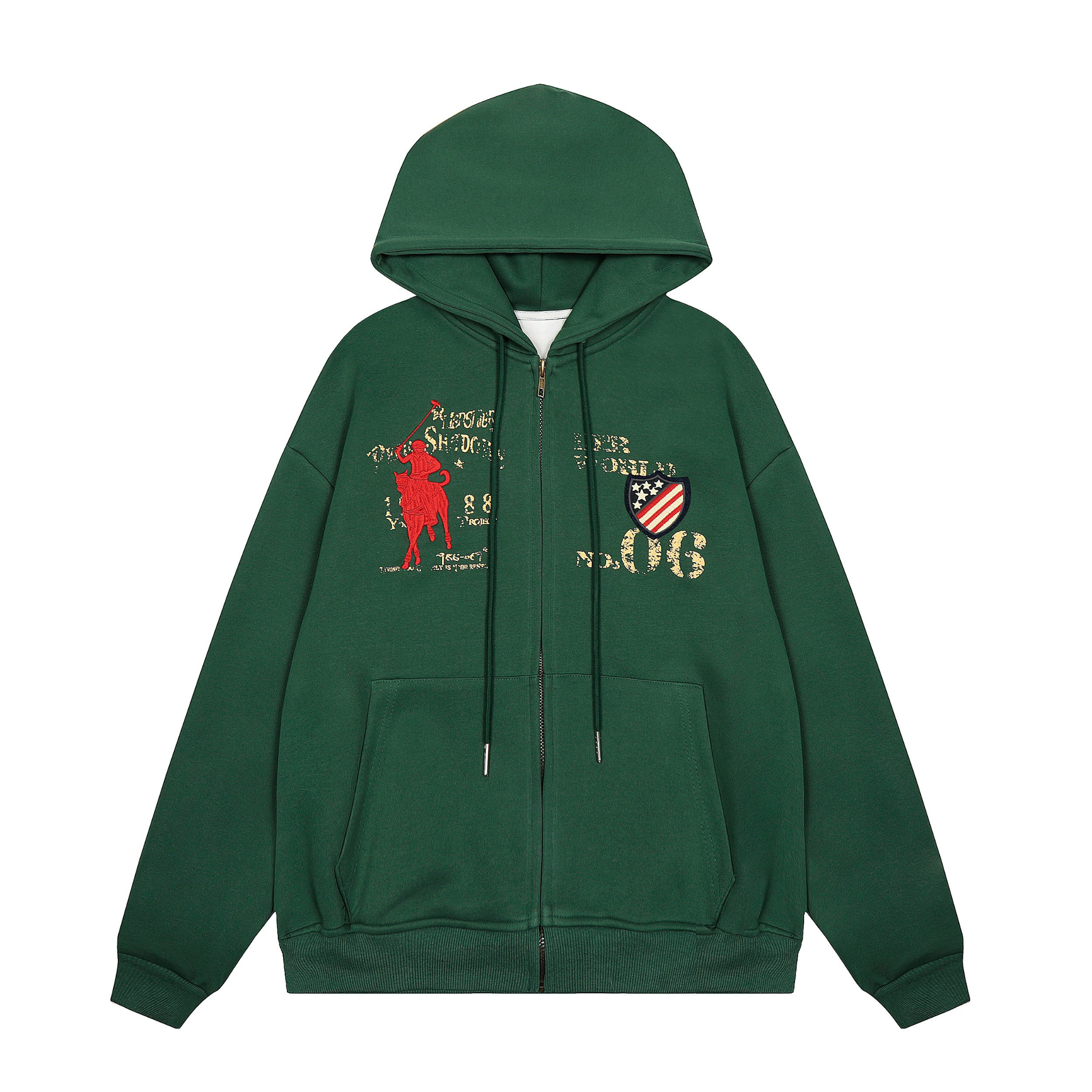 Varsity Graphic Zip-Up Hoodie | Oversized Streetwear Fleece