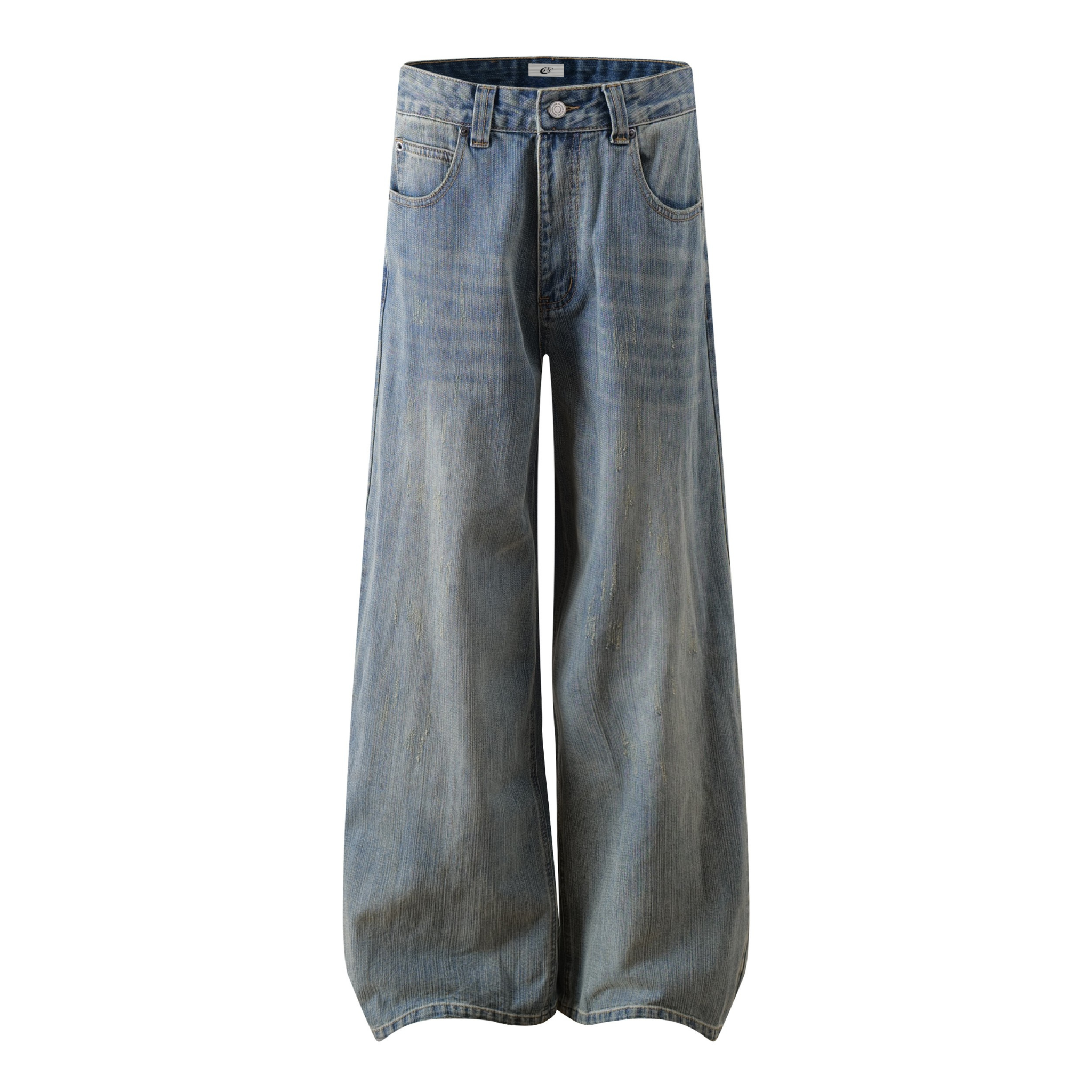 Omirad Vintage Washed Balloon Wide-Leg Jeans | Retro Denim