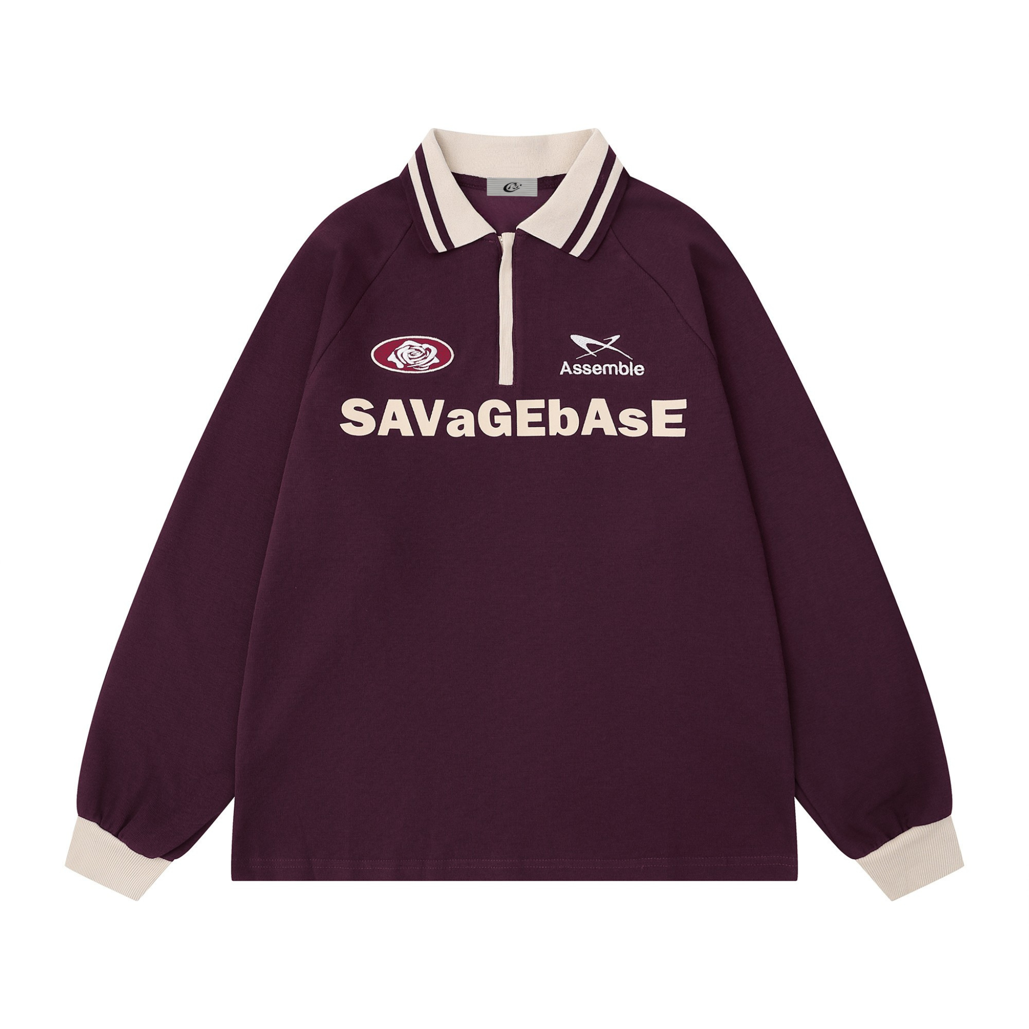 SAVaGEbAsE Retro Rugby Polo Sweatshirt | Varsity Streetwear