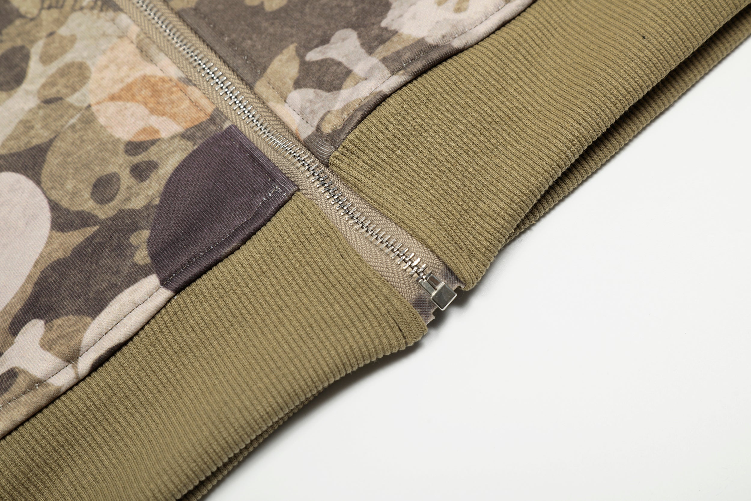 Skull Camo Fur-Trim Hoodie Bomber Jacket | Omirad