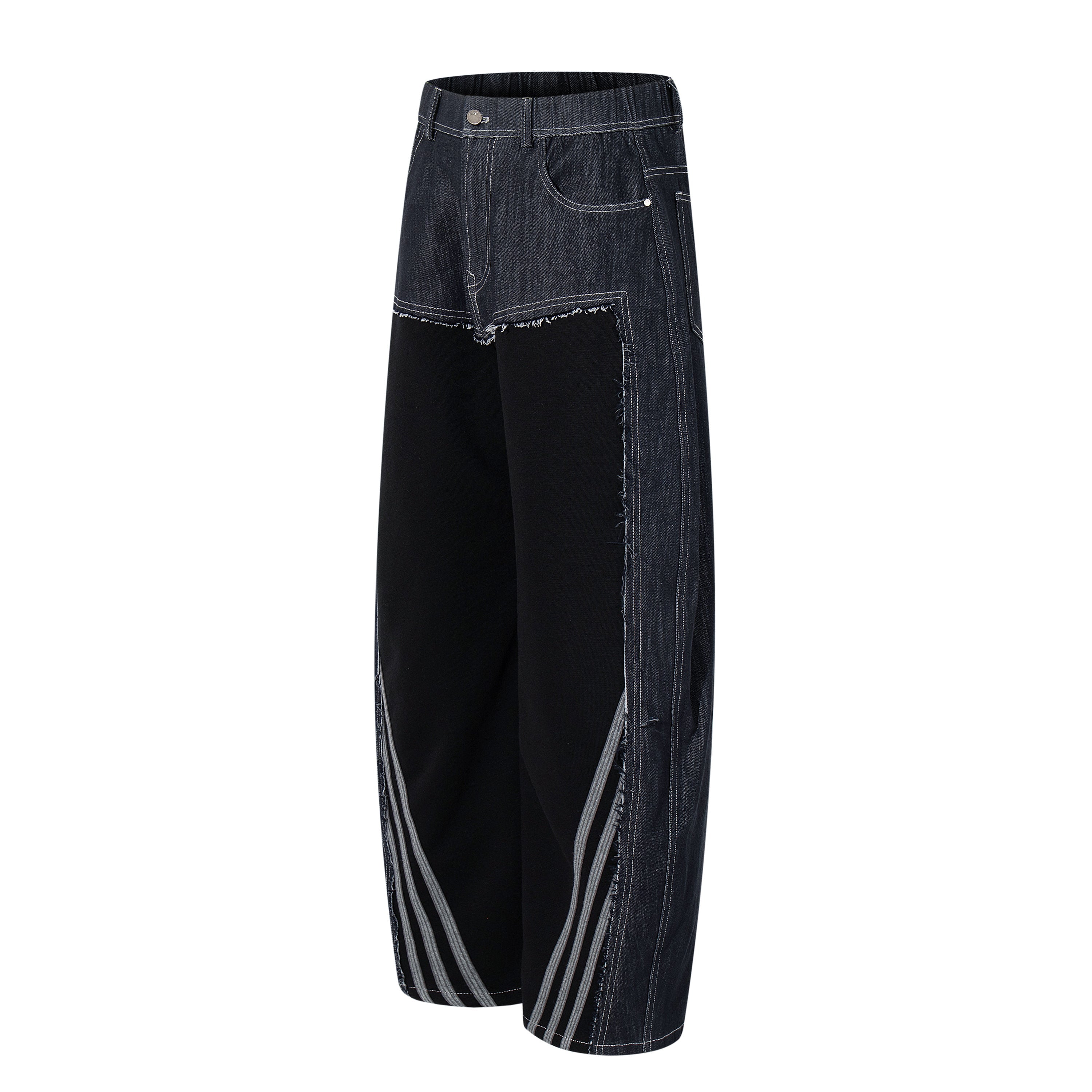 Omirad Hybrid Panel Wide-Leg Jeans | Denim & Jersey