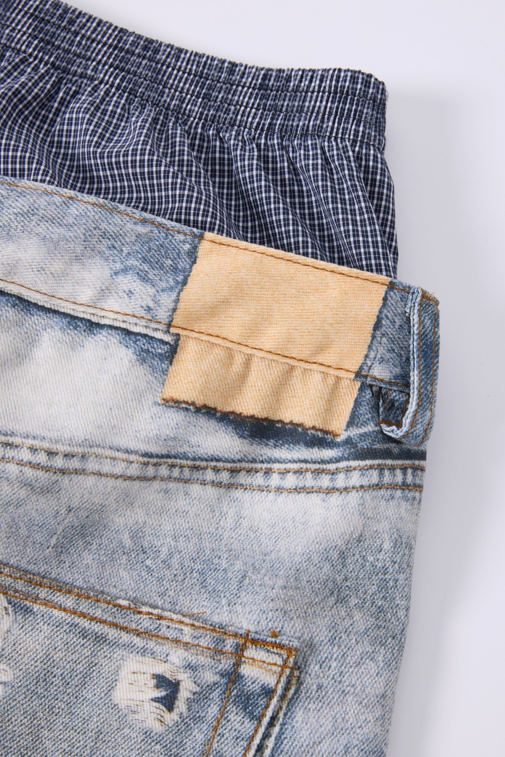 Omirad Layered Waist Distressed Wide-Leg Jeans | Streetwear