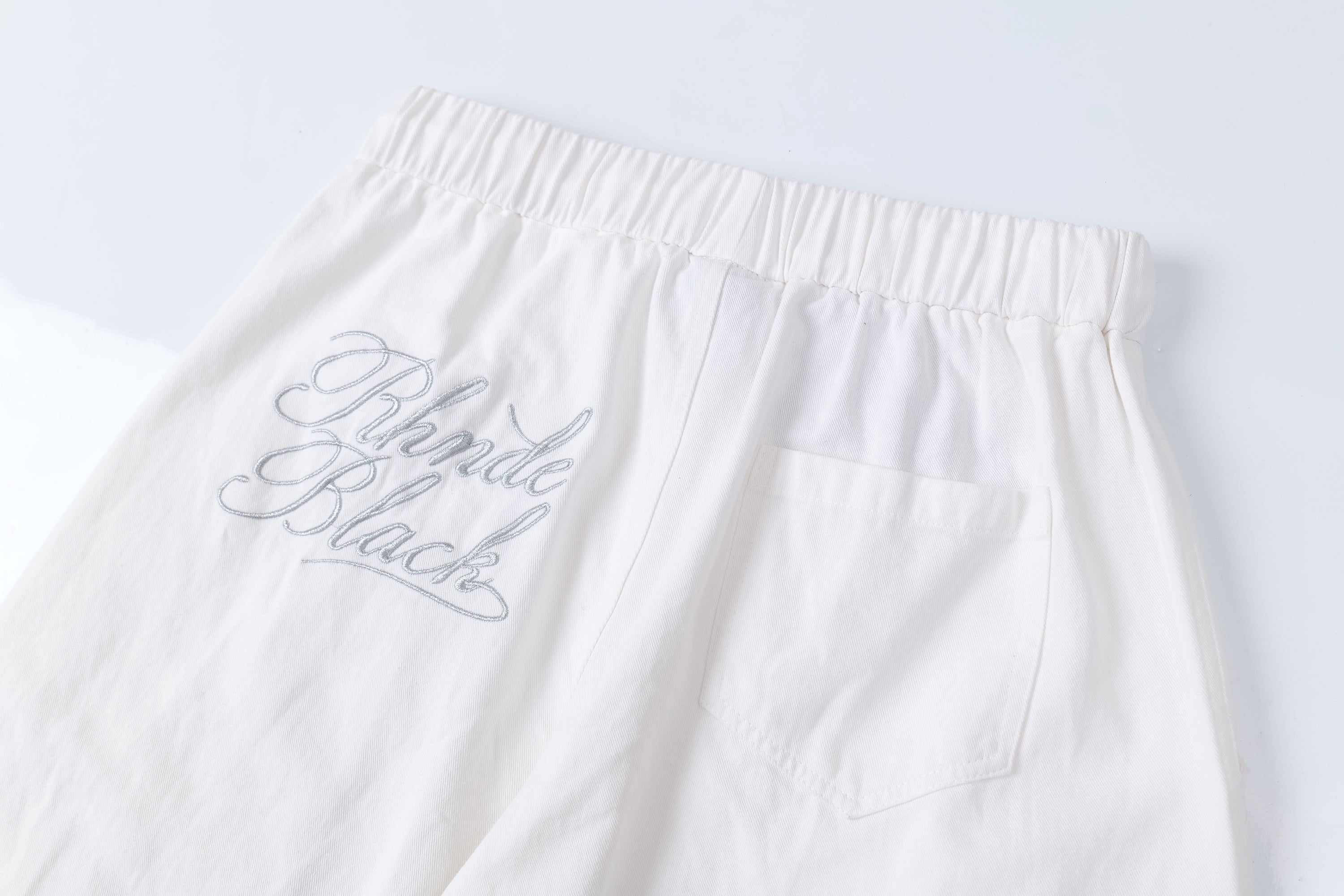 Omirad Distressed Wide-Leg Pants | White Cotton Barrel Fit