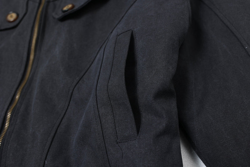 Omirad Vintage Hooded Cropped Cotton Bomber Jacket