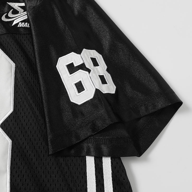 Varsity Star Football Jersey #68 | Streetwear Mesh Sports Tee