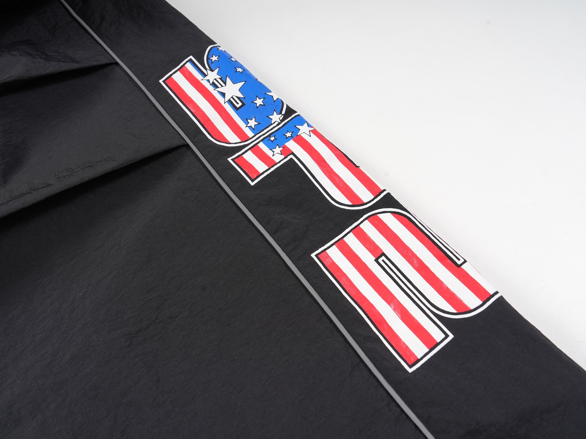 Omirad Flag Print Wide-Leg Nylon Pants | Streetwear Baggy Fit