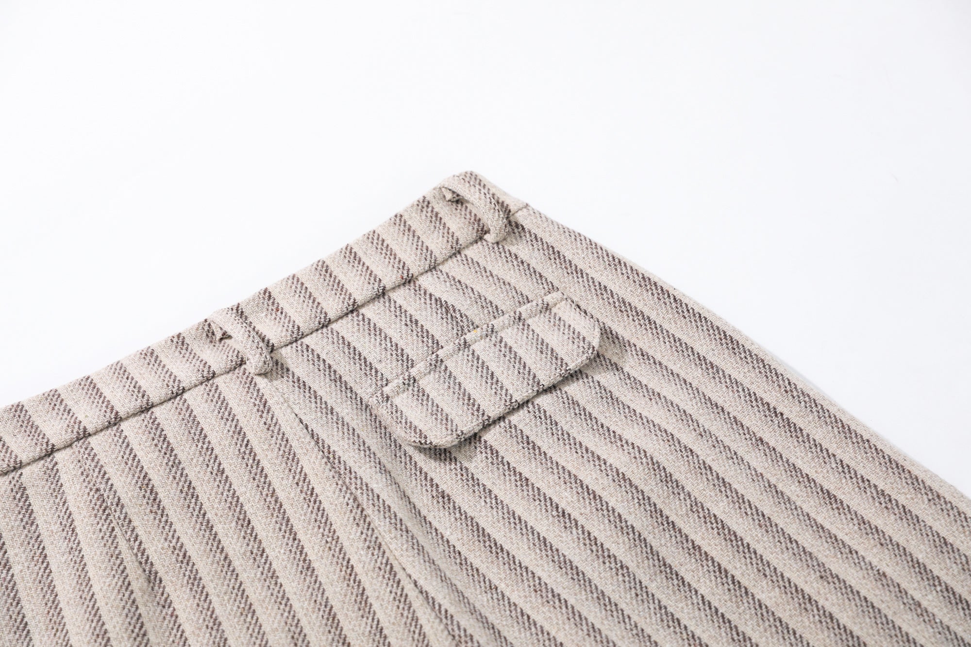 Omirad Pleated Panel Wide-Leg Trousers | Striped Drape Pants