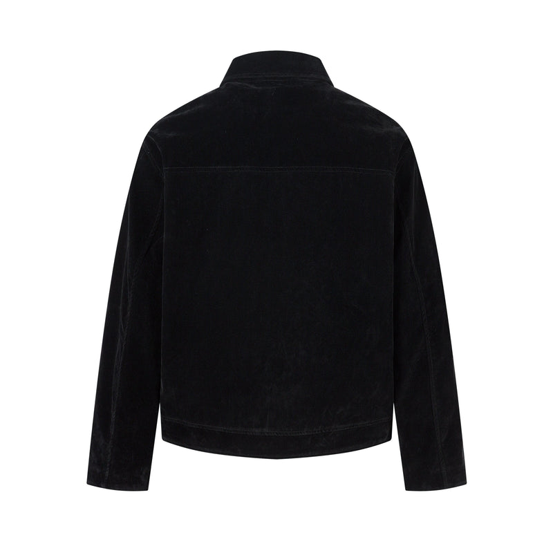 Suede-Texture Metal Clasp Jacket | Vintage Street Style
