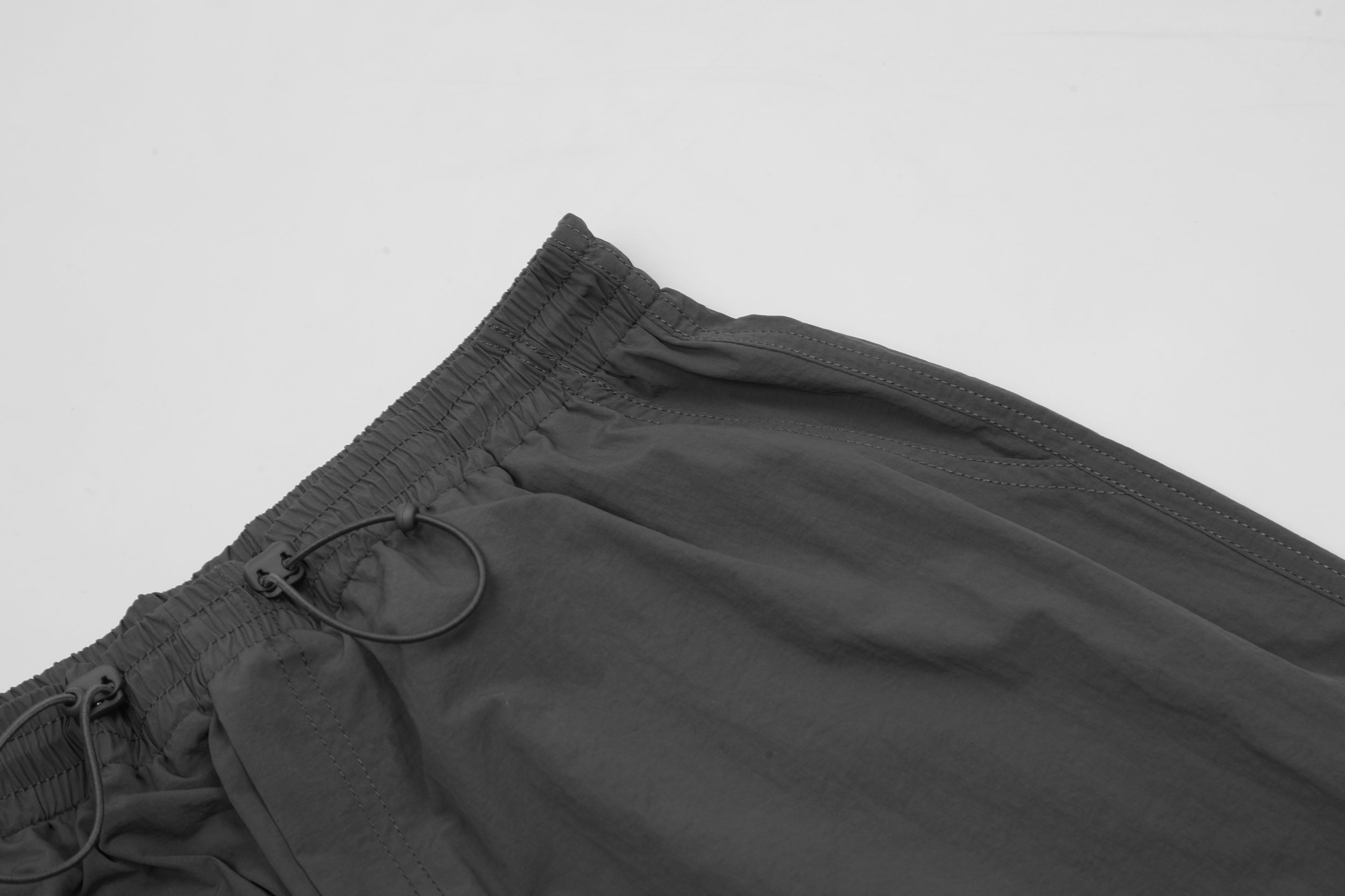 Lightweight Nylon Drawstring Parachute Pants | Wide Leg