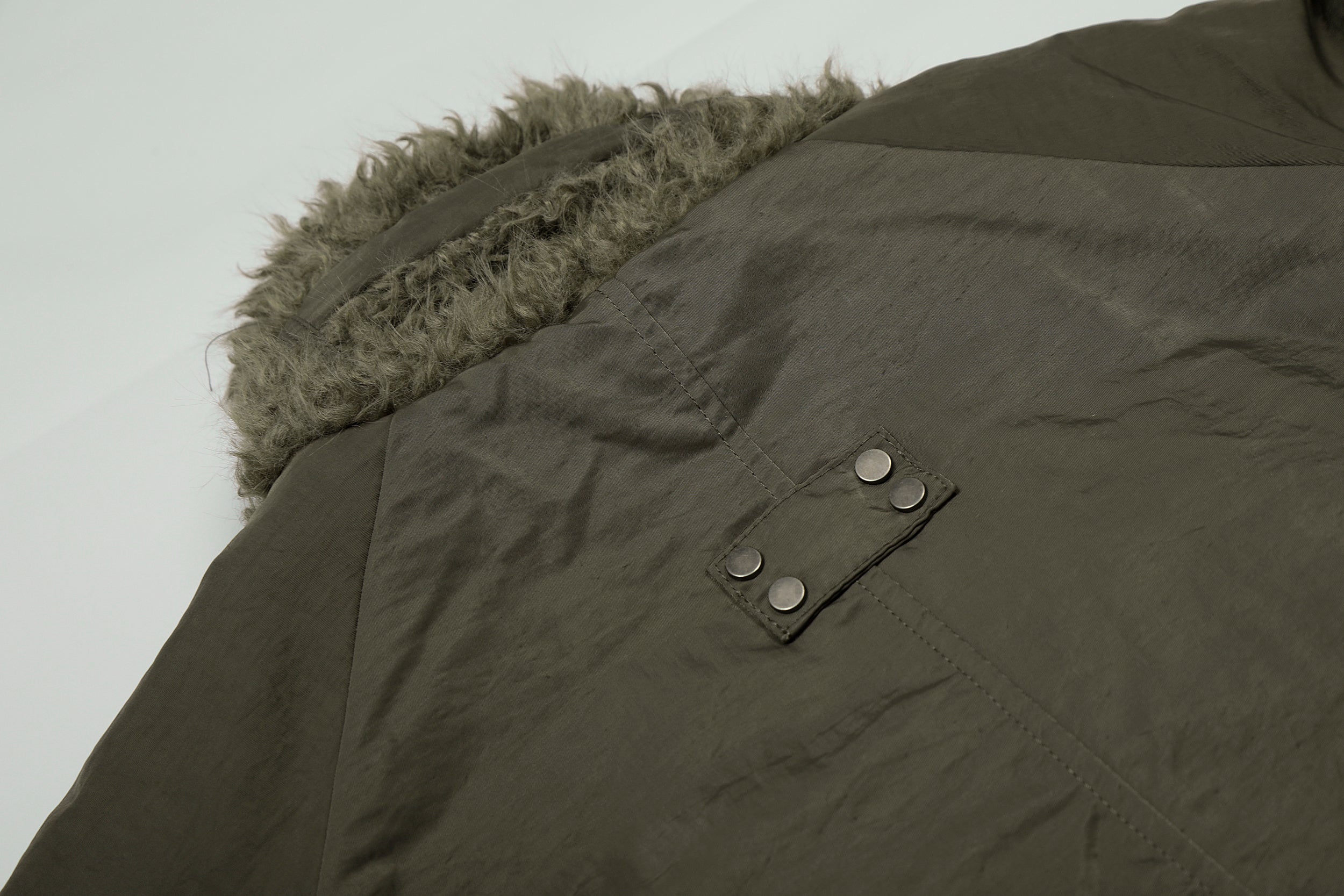Faux Fur Collar Bomber Jacket | Military Streetwear