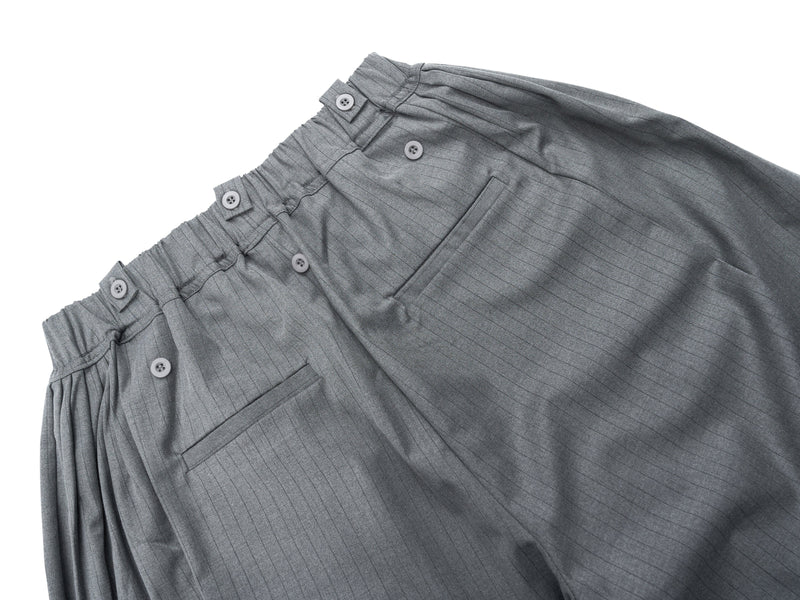 Dual-Button Pinstripe Wide-Leg Trousers | Relaxed Fit