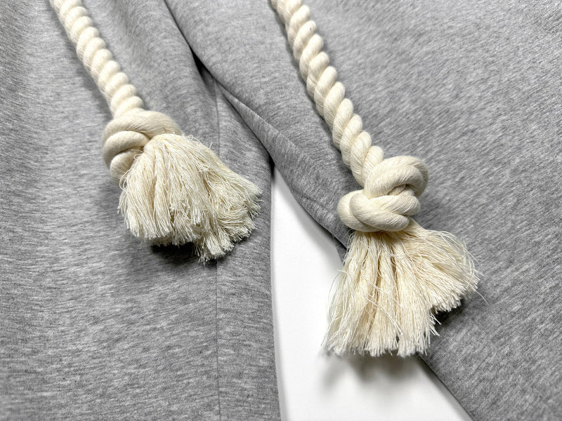 Omirad Rope-Tie Sculpted Wide-Leg Sweatpants | SEAKOFF