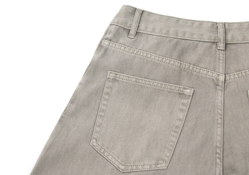 Panel Washed Wide-Leg Denim Pants | Streetwear Jeans