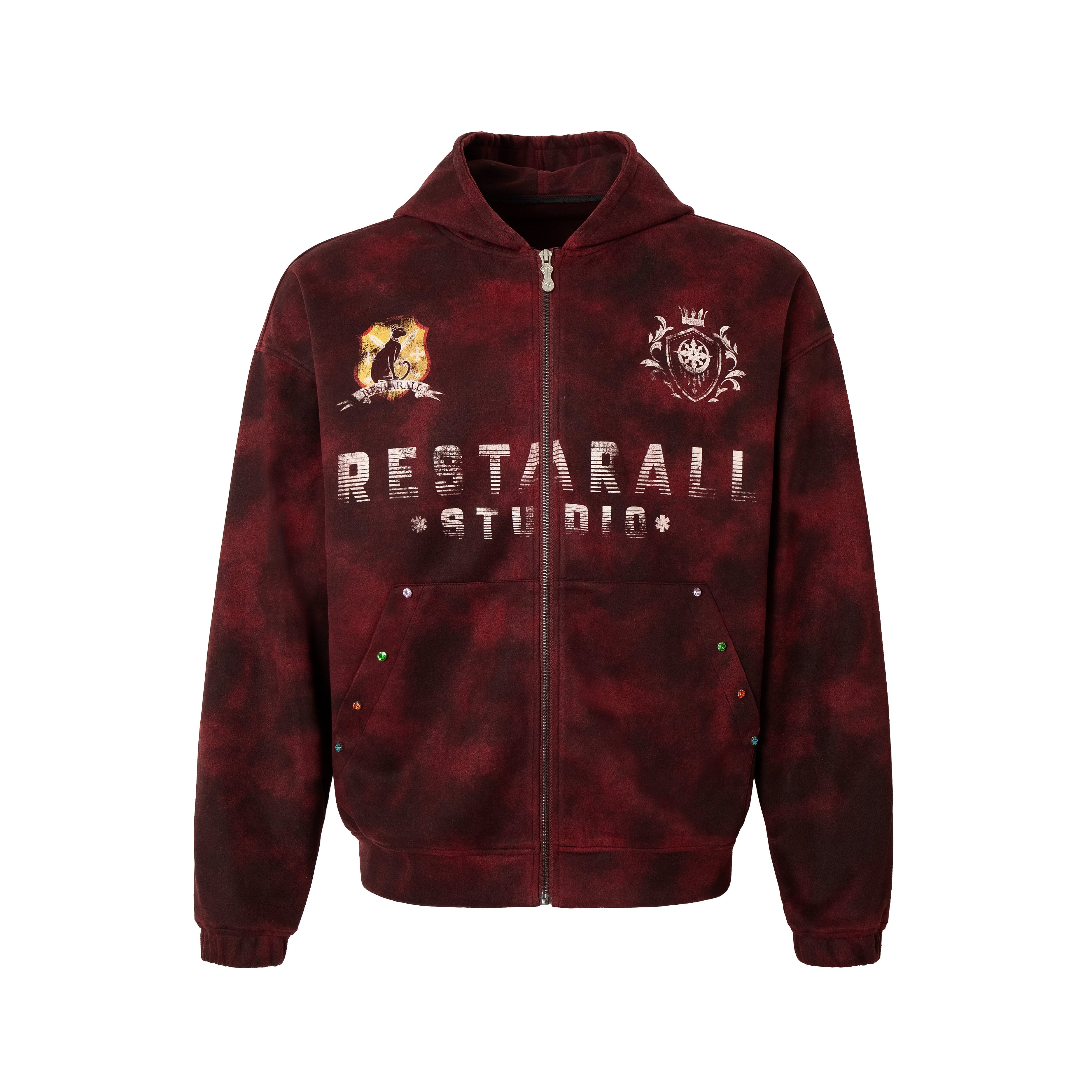 Burnout Wash Zip-Up Graphic Hoodie | SEAKOFF – Seakoff
