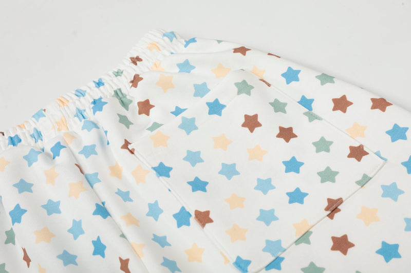 Omirad Multi-Star Wide-Leg Pants | Colorful Star Print Streetwear