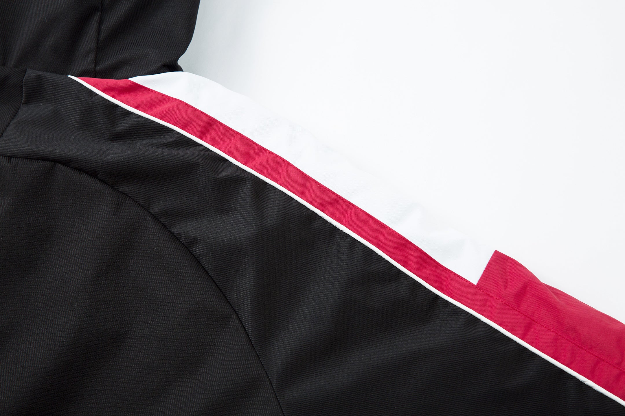 Racing Patch Faux Fur Hood Jacket | Color-Block Nylon