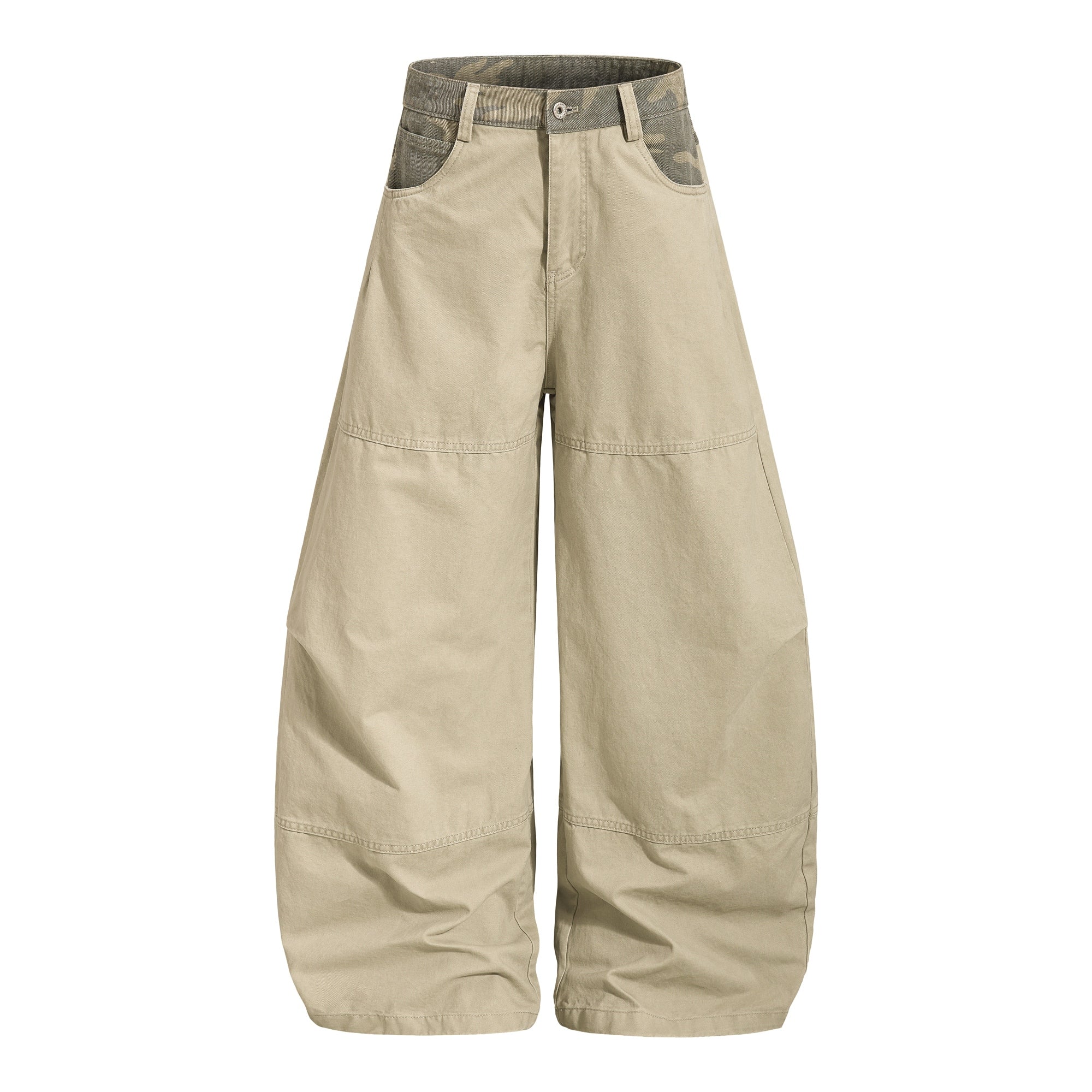 Omirad Balloon Wide-Leg Pants | Camo Contrast Streetwear
