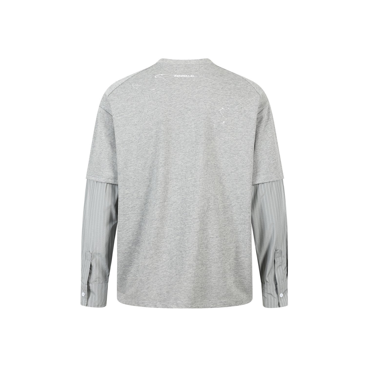 Omirad Layered Long Sleeve Tee | Striped Sleeve Streetwear