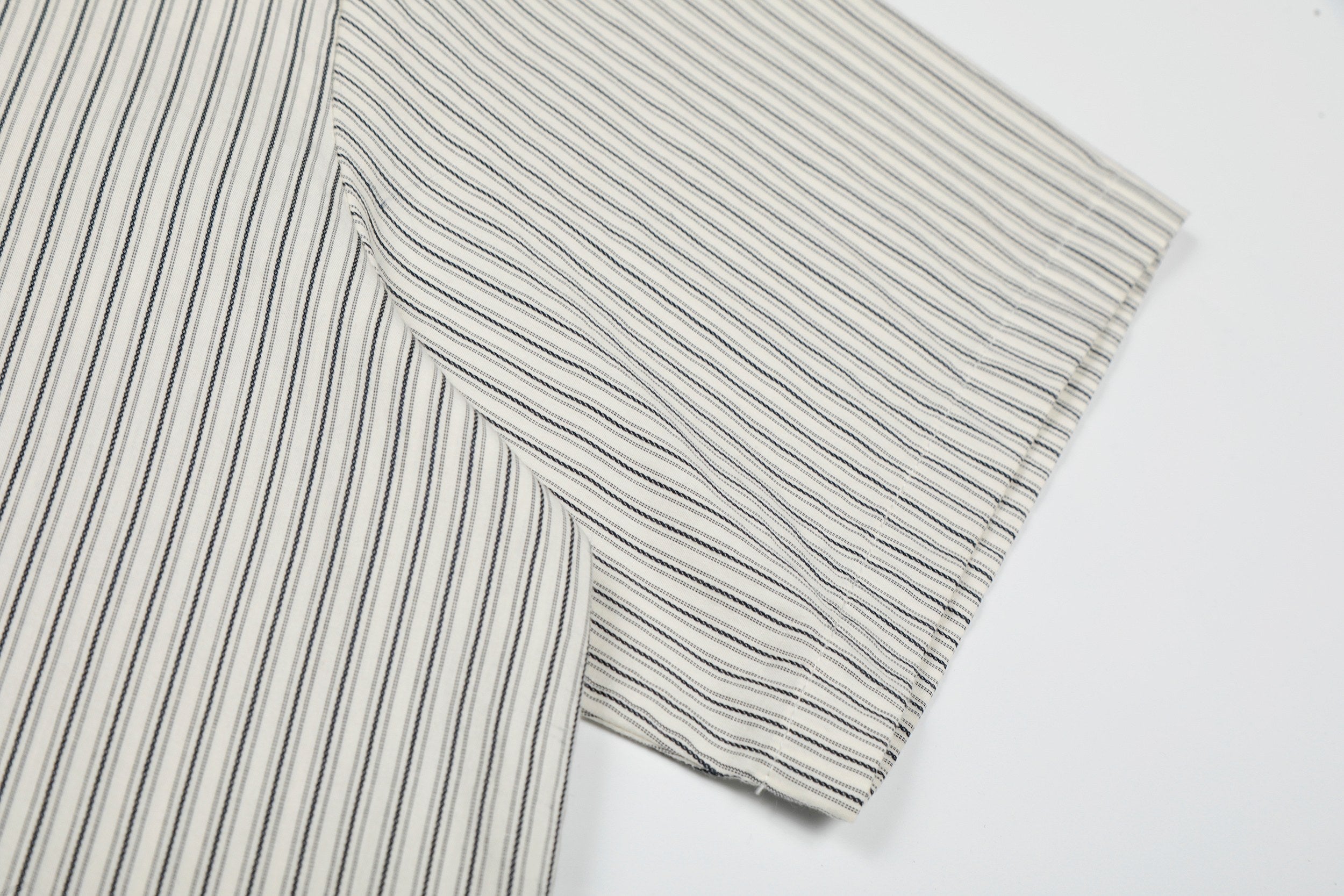 Omirad Pinstripe Patch Graphic Shirt | Streetwear Button-Up