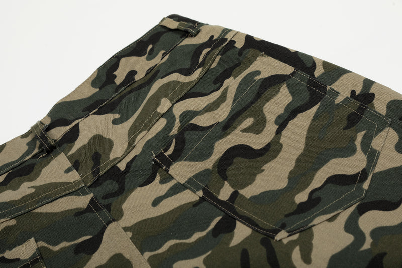Omirad Camo Wide-Leg Cargo Pants | Y2K Streetwear Baggy Fit