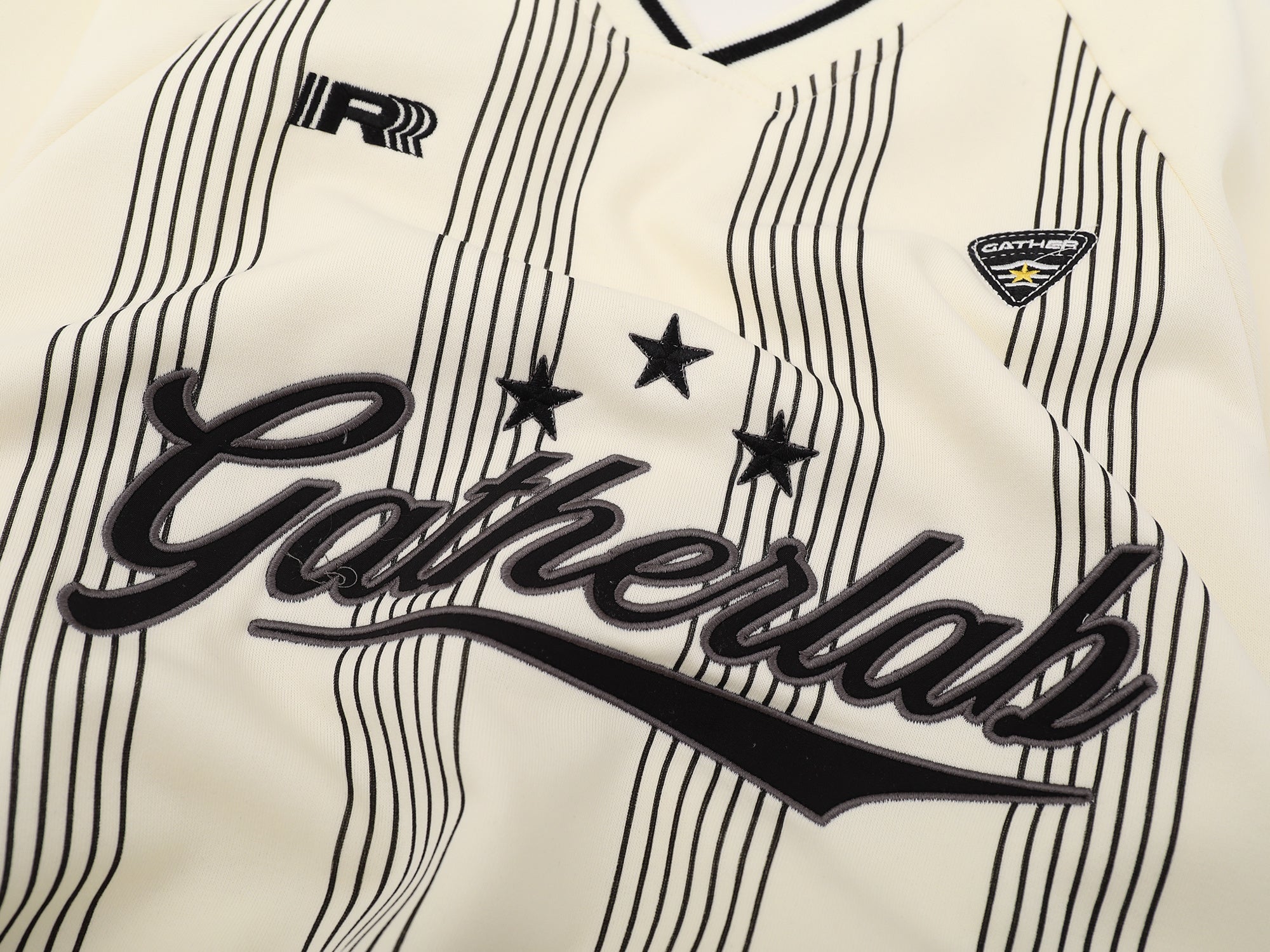 Gatherlab Pinstripe Varsity Jersey Sweatshirt | Retro Sport