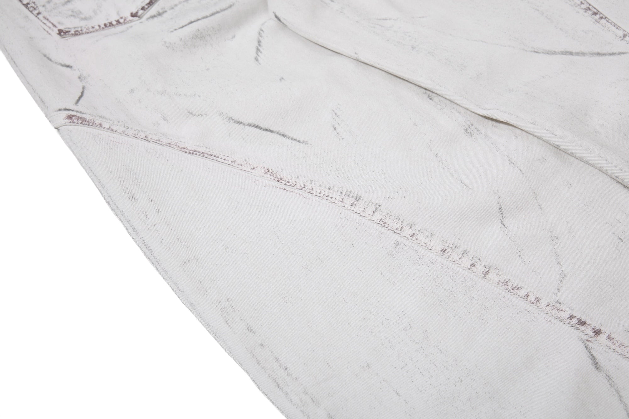 Omirad Washed Wide-Leg Panel Denim Pants | 100% Cotton