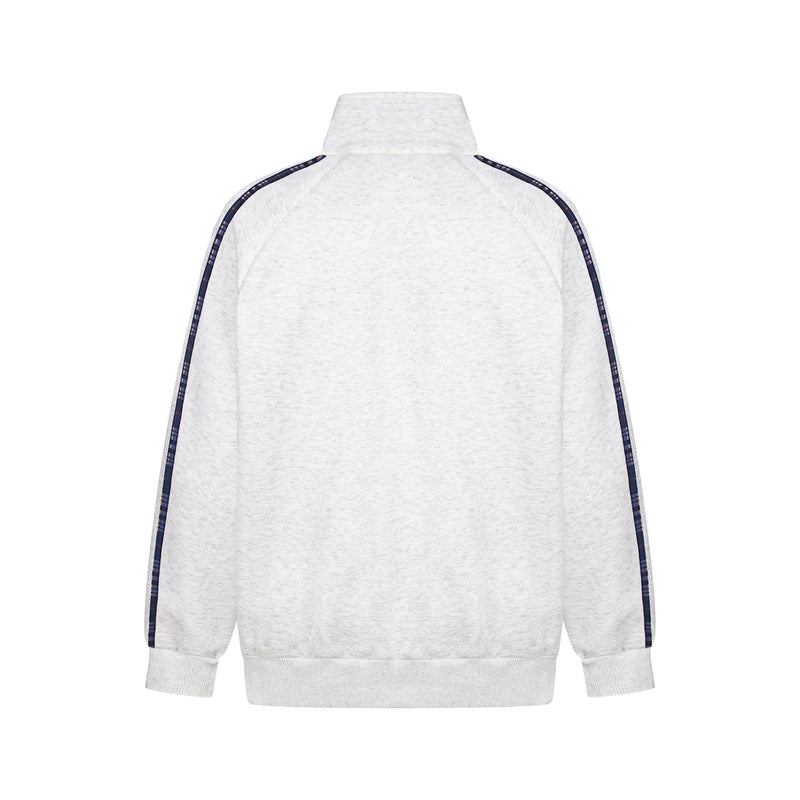 Omirad Plaid-Trim Track Jacket with Embroidered Logo & Pins