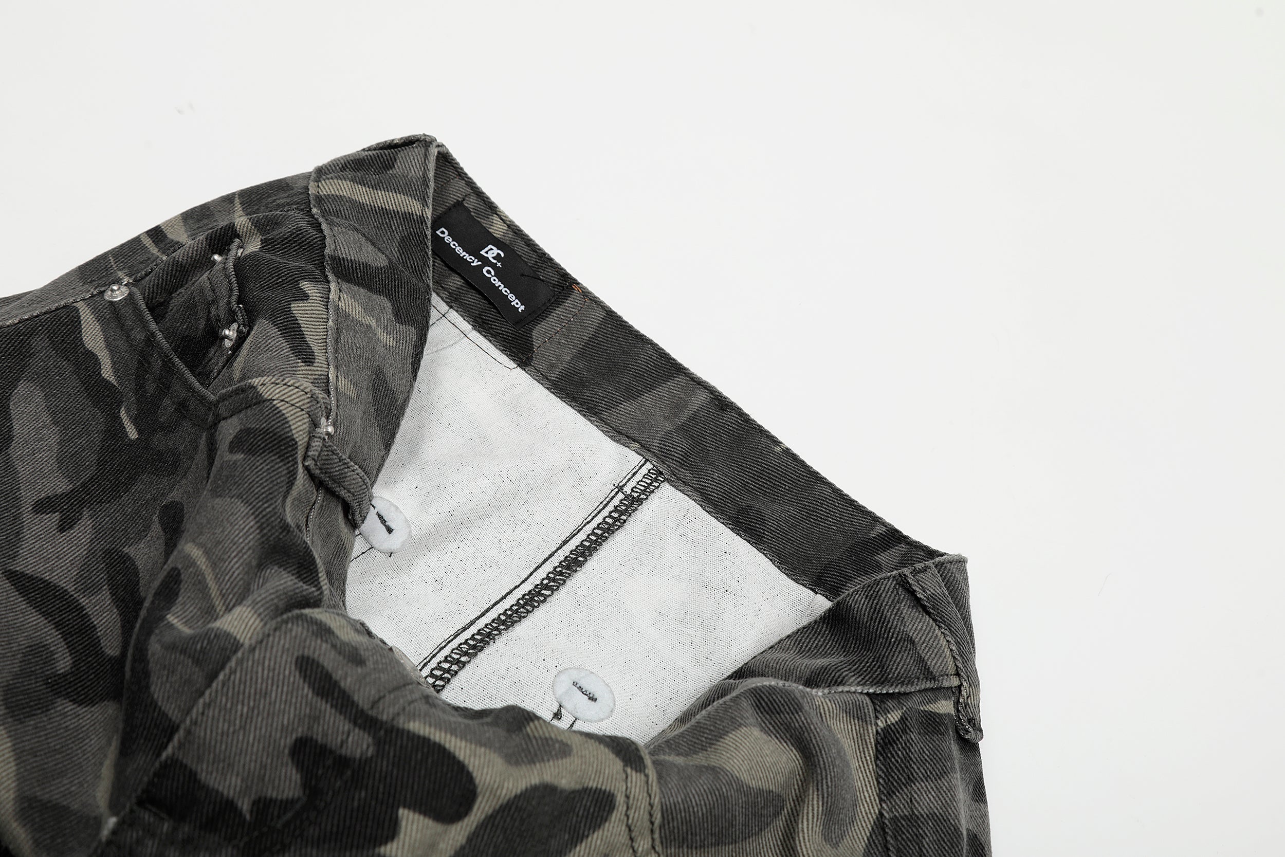 Omirad Shadow Camo Cargo Pants | Wide-Leg Streetwear