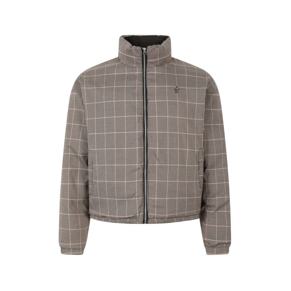 Reversible Check Puffer Jacket | Plaid & Black | SEAKOFF