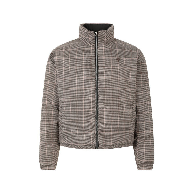 Reversible Check Puffer Jacket | Plaid & Black | SEAKOFF