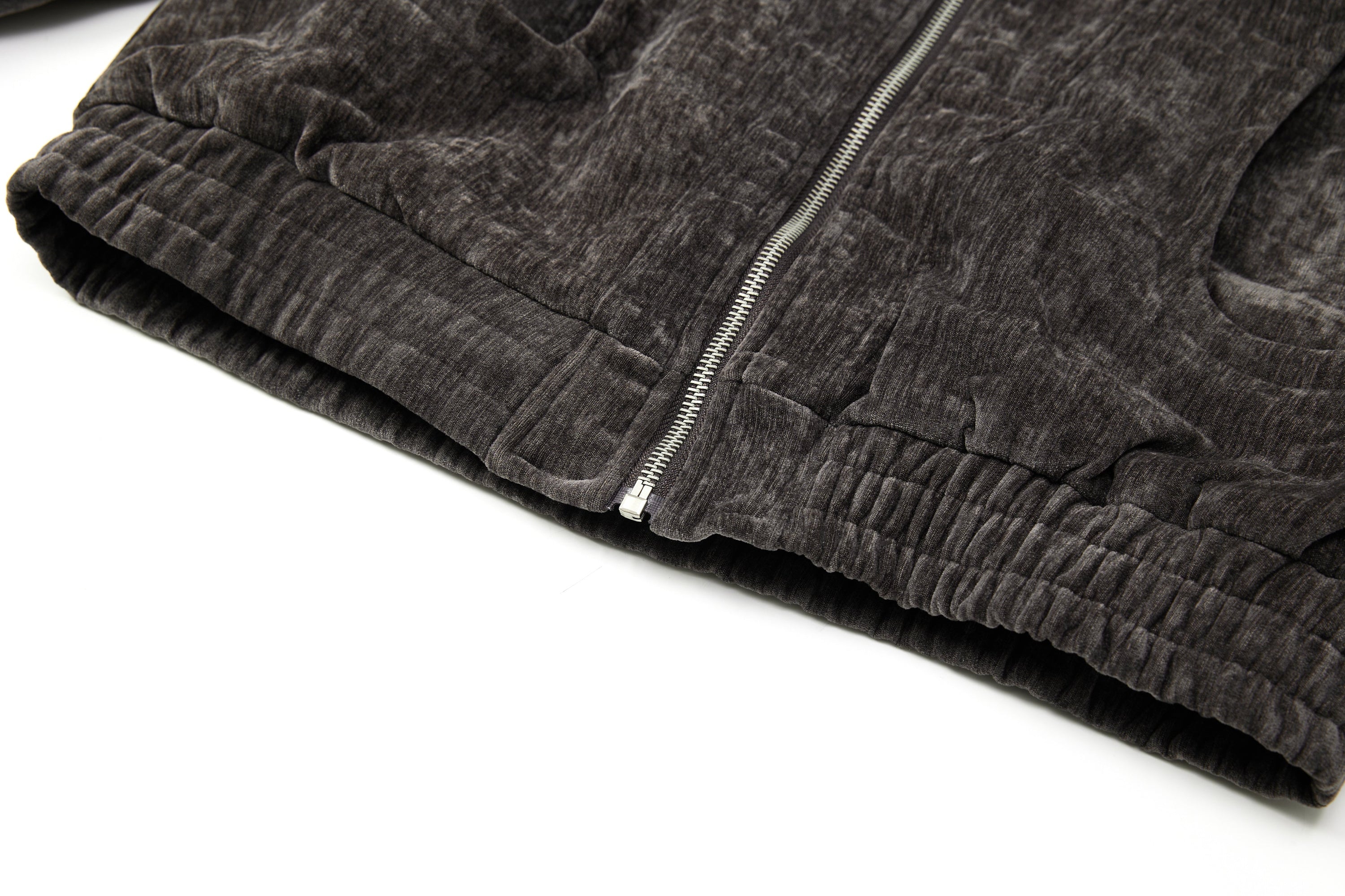 Omirad Chenille Bomber Jacket with Faux-Leather Collar