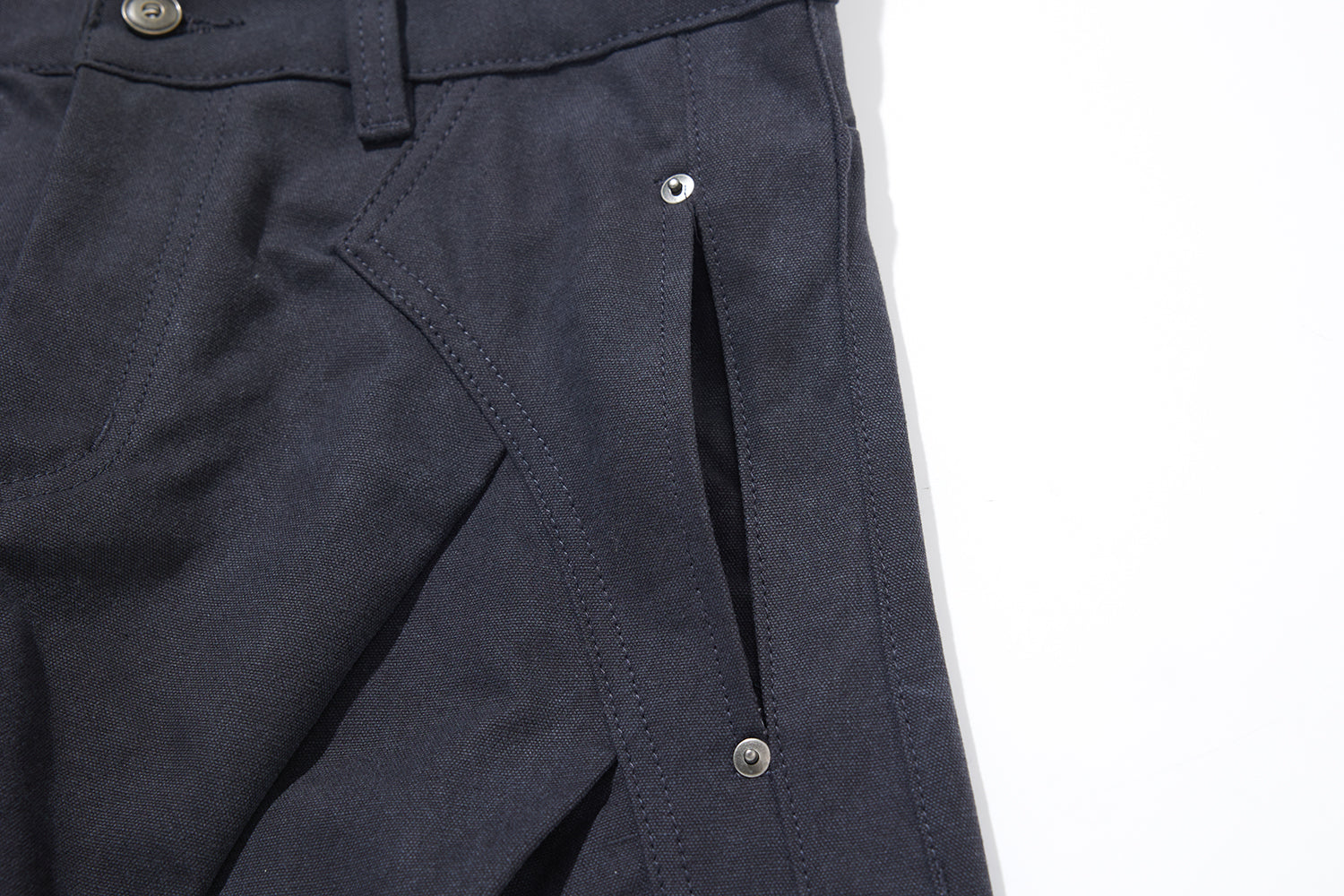 3D Curved Panel Wide-Leg Pants | Sculptural Streetwear