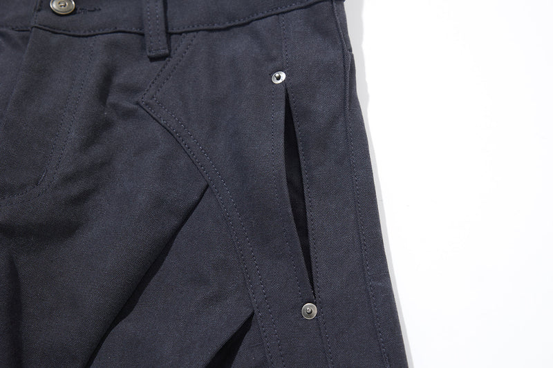 3D Curved Panel Wide-Leg Pants | Sculptural Streetwear