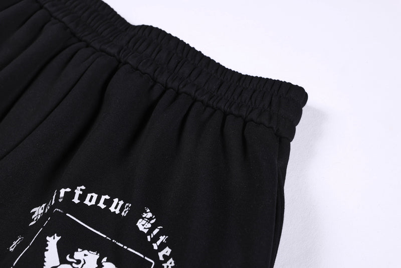 Omirad Gothic Script Wide-Leg Sweatpants | Streetwear