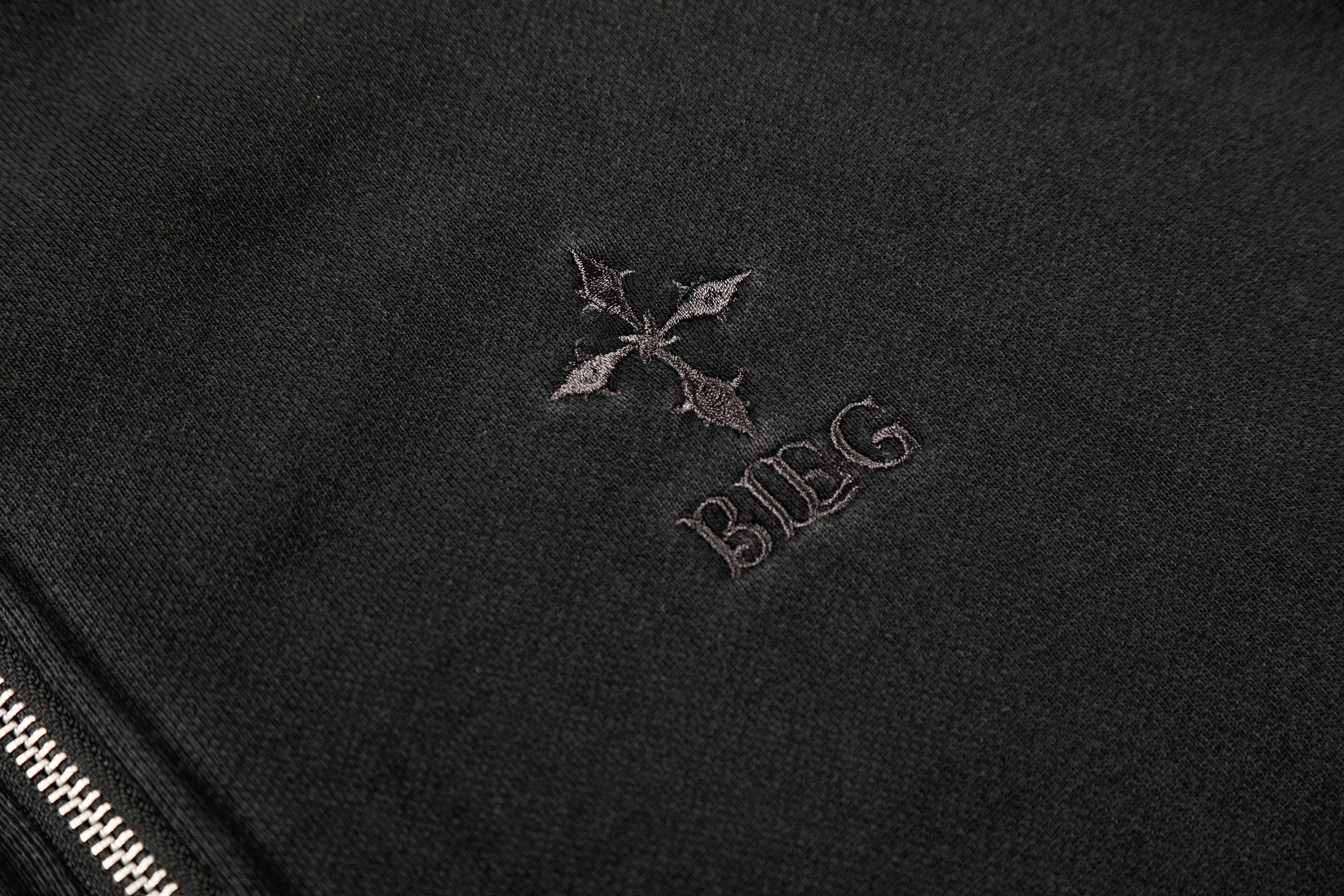 Omirad Studded Zip-Up Hoodie | Metal Spike Streetwear