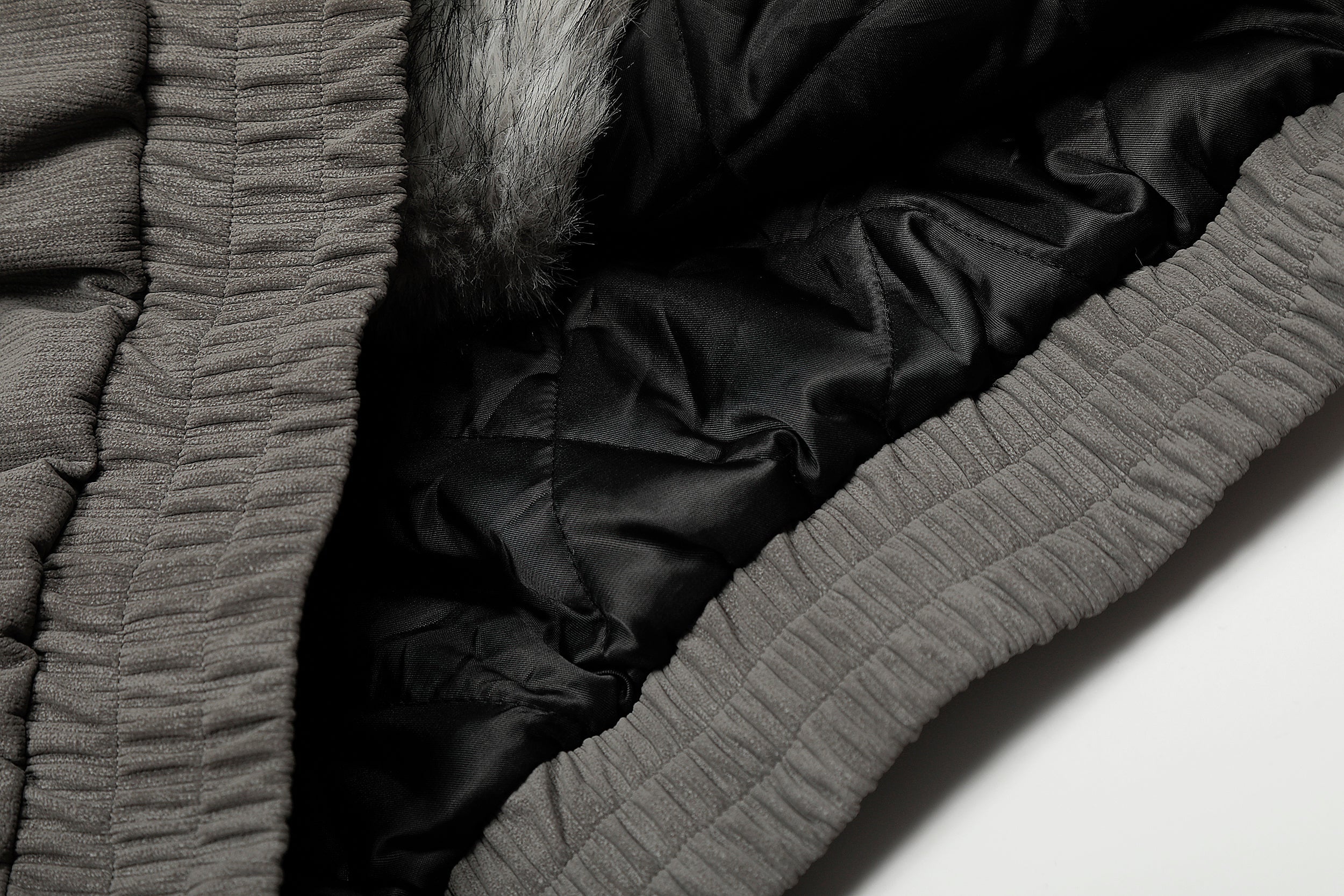 Faux Fur Trim High-Neck Bomber Jacket | Streetwear