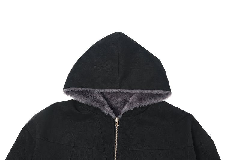 Omirad Reversible Hooded Bomber Jacket | Plush-Lined Streetwear